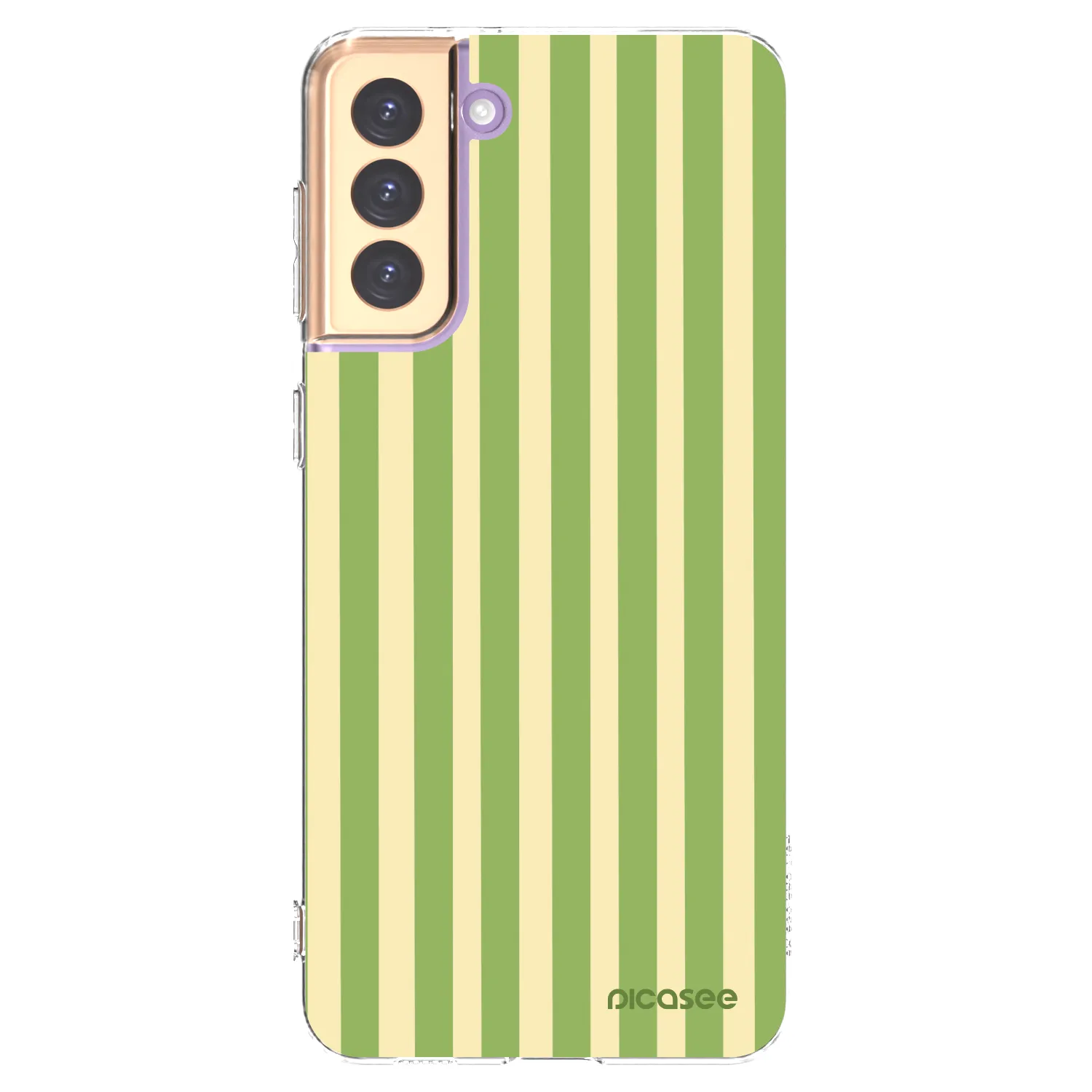 Picasee silikonska prozirna maskica za Samsung Galaxy S21+ 5G G996F - Lines Matcha
