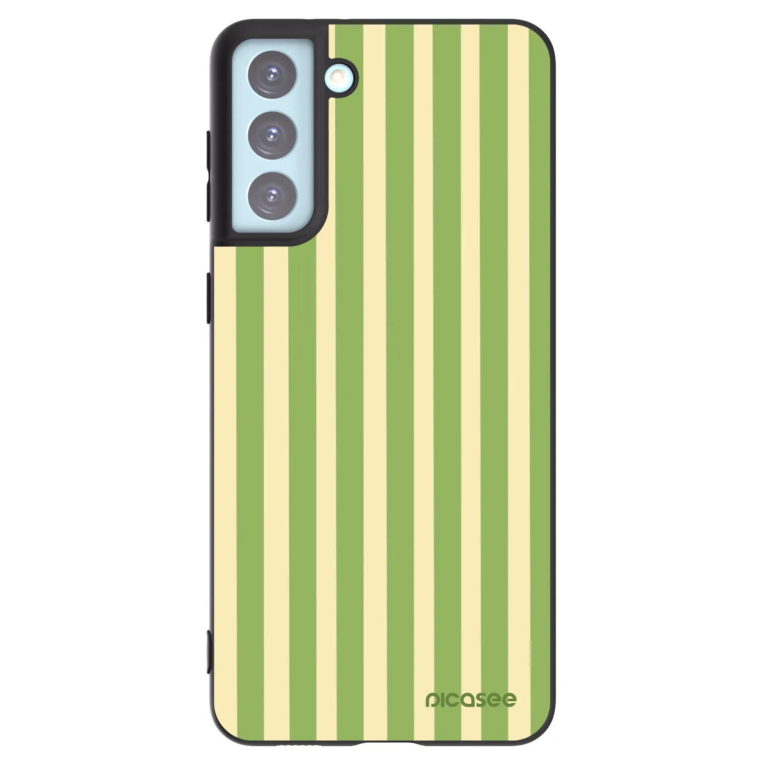 Picasee crna silikonska maskica za Samsung Galaxy S21+ 5G G996F - Lines Matcha