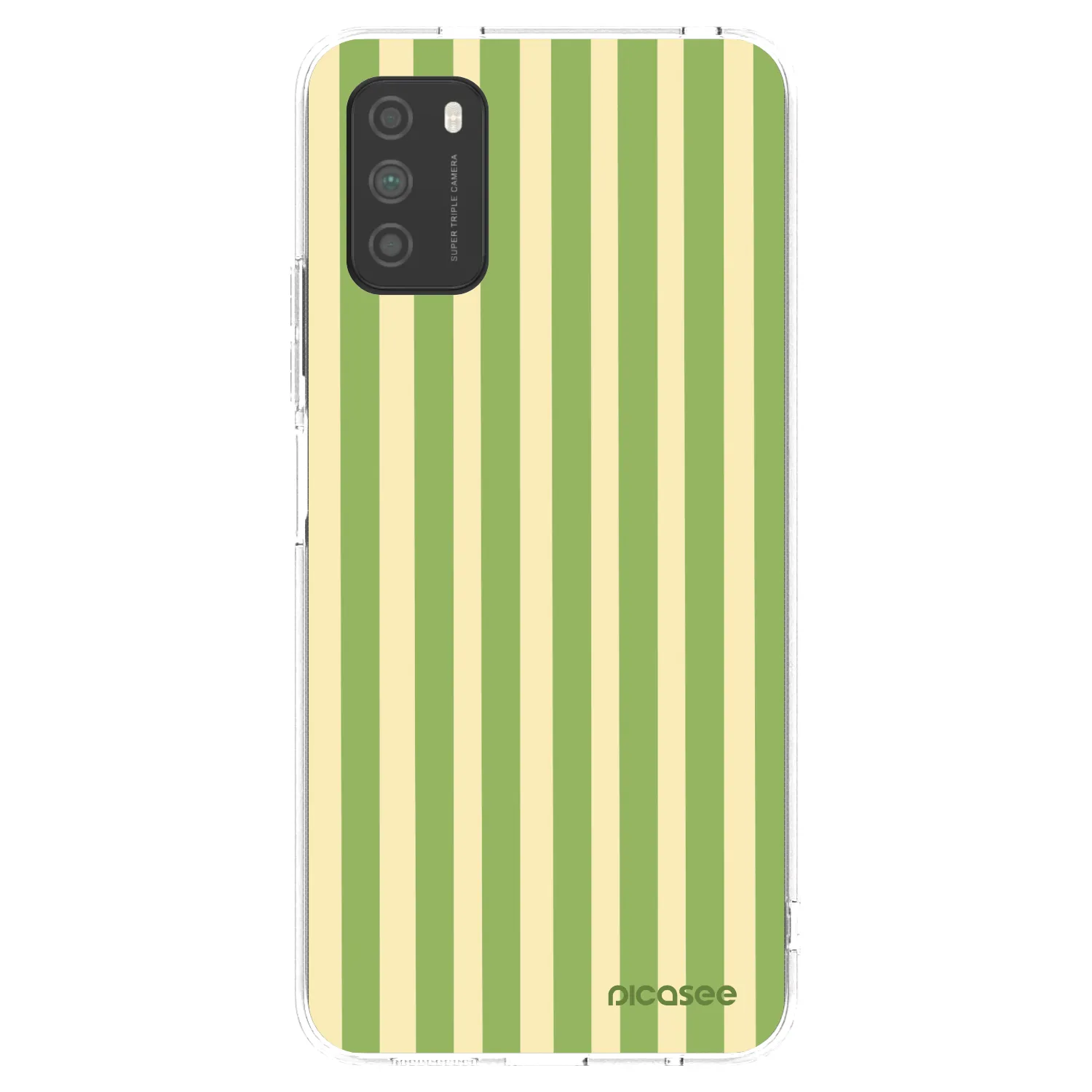 Picasee silikonska prozirna maskica za Xiaomi Poco M3 - Lines Matcha
