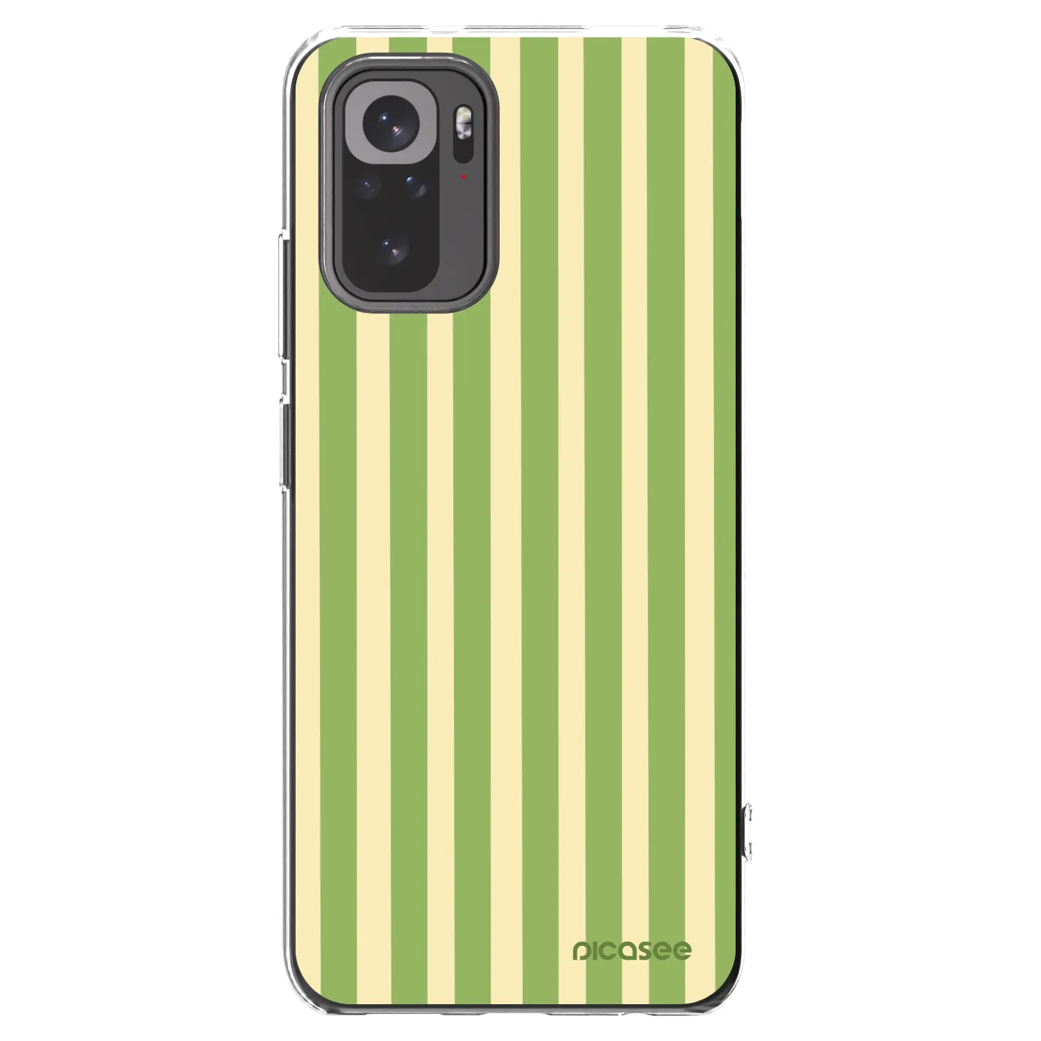 Picasee silikonska prozirna maskica za Xiaomi Redmi Note 10 - Lines Matcha