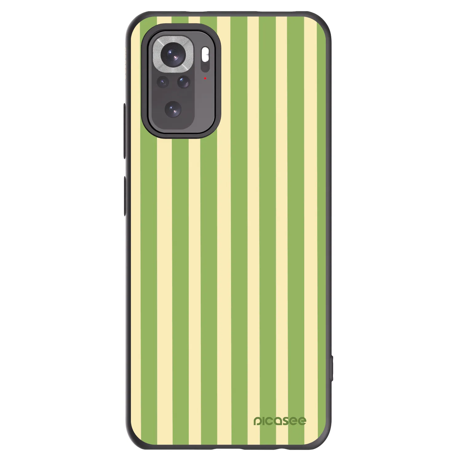 Picasee crna silikonska maskica za Xiaomi Redmi Note 10 - Lines Matcha