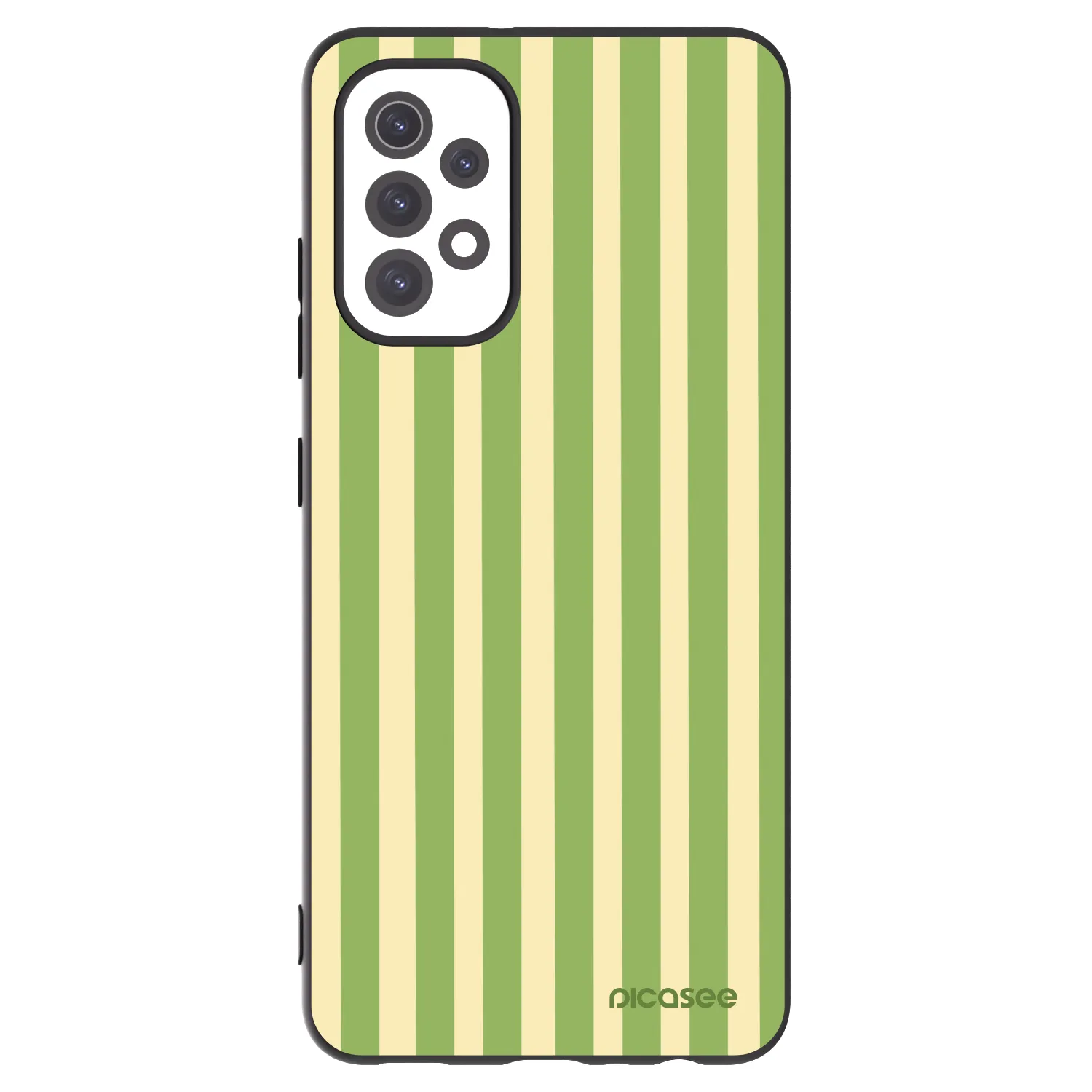 Picasee crna silikonska maskica za Samsung Galaxy A32 5G A326B - Lines Matcha