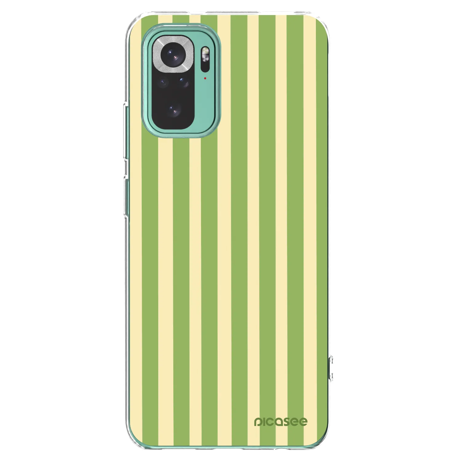 Picasee silikonska prozirna maskica za Xiaomi Redmi Note 10 Pro - Lines Matcha