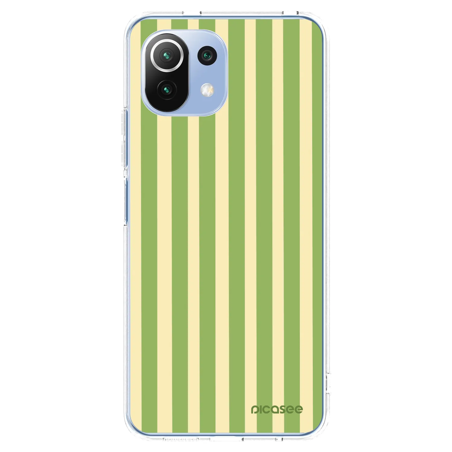 Picasee silikonska prozirna maskica za Xiaomi Mi 11 Lite - Lines Matcha