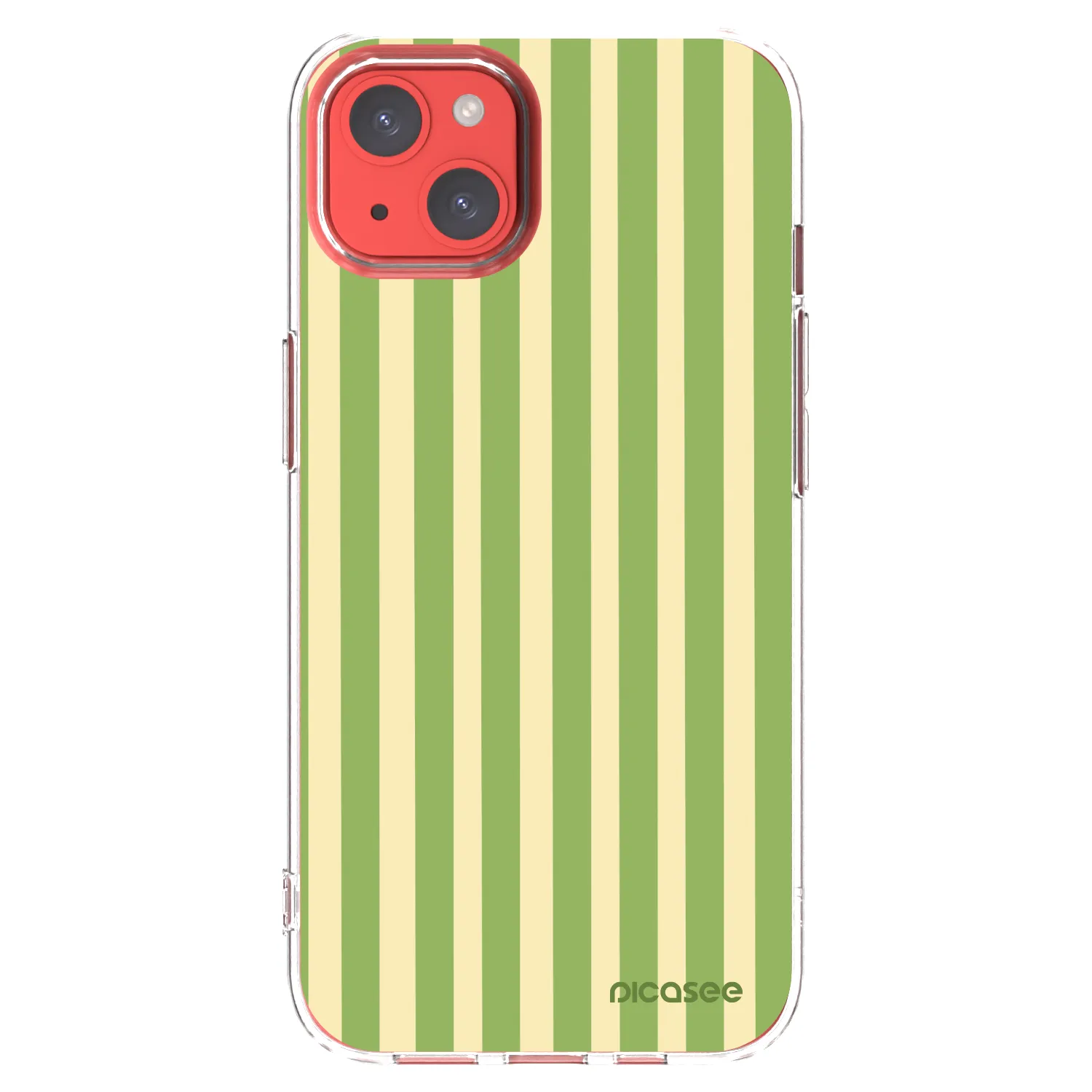 Picasee silikonska prozirna maskica za Apple iPhone 13 - Lines Matcha