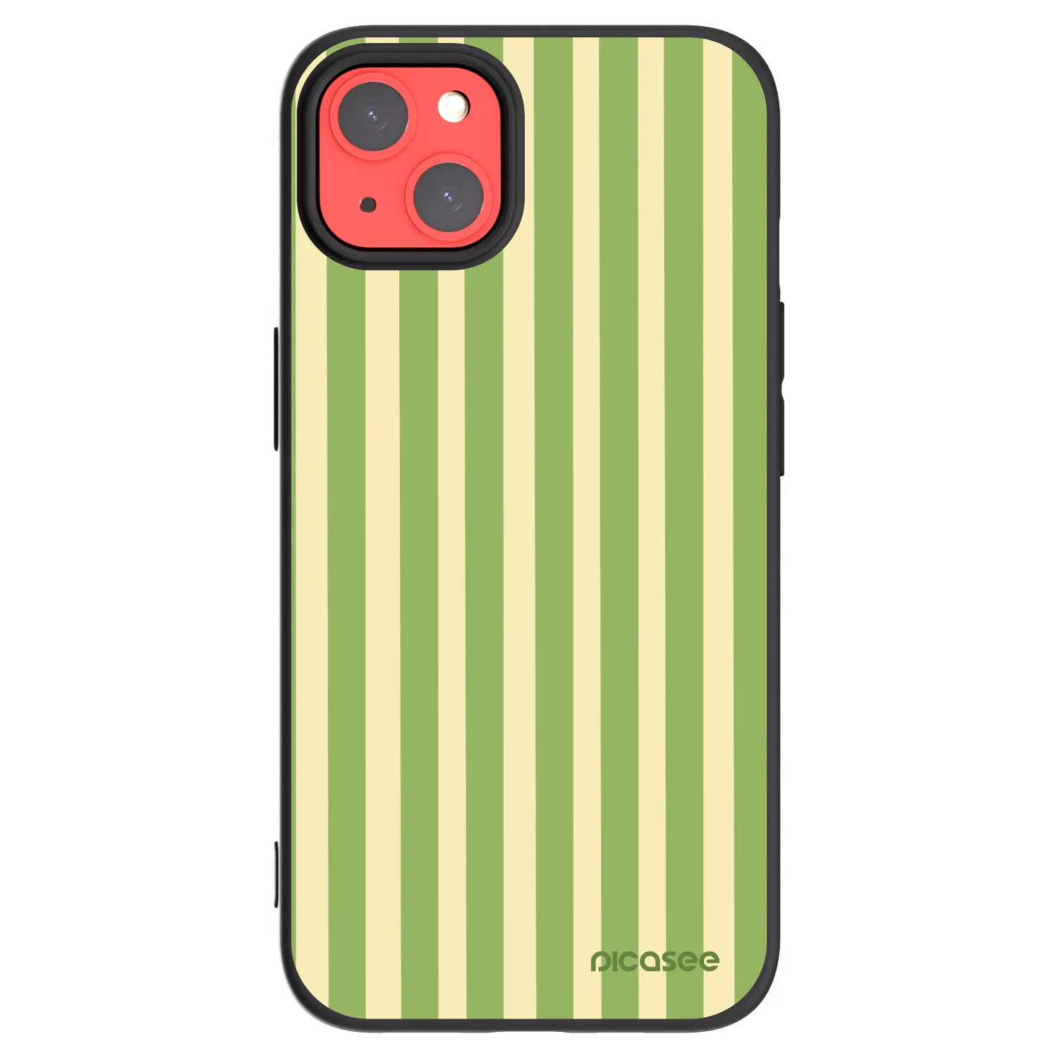 Picasee crna silikonska maskica za Apple iPhone 13 - Lines Matcha