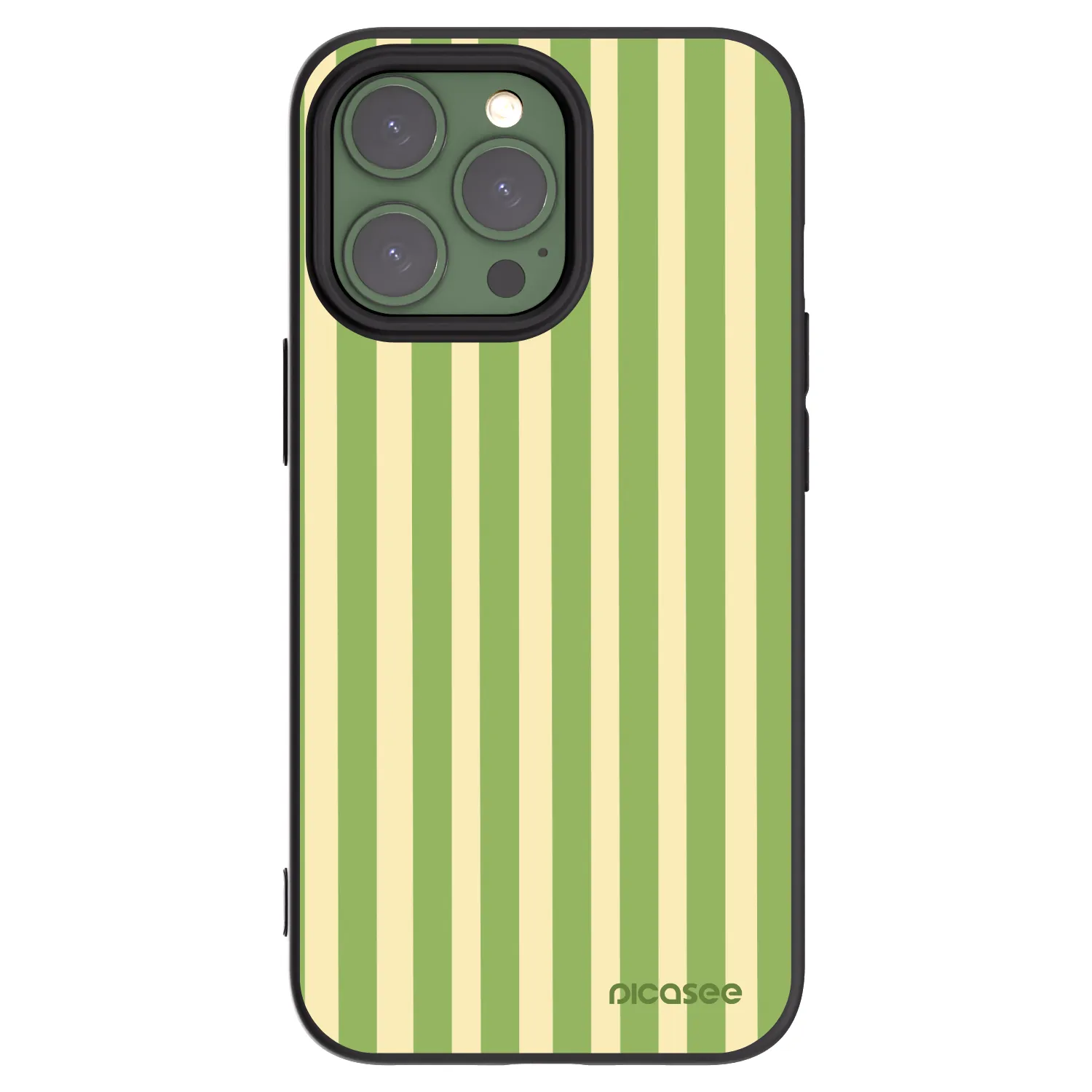 Picasee crna silikonska maskica za Apple iPhone 13 Pro - Lines Matcha