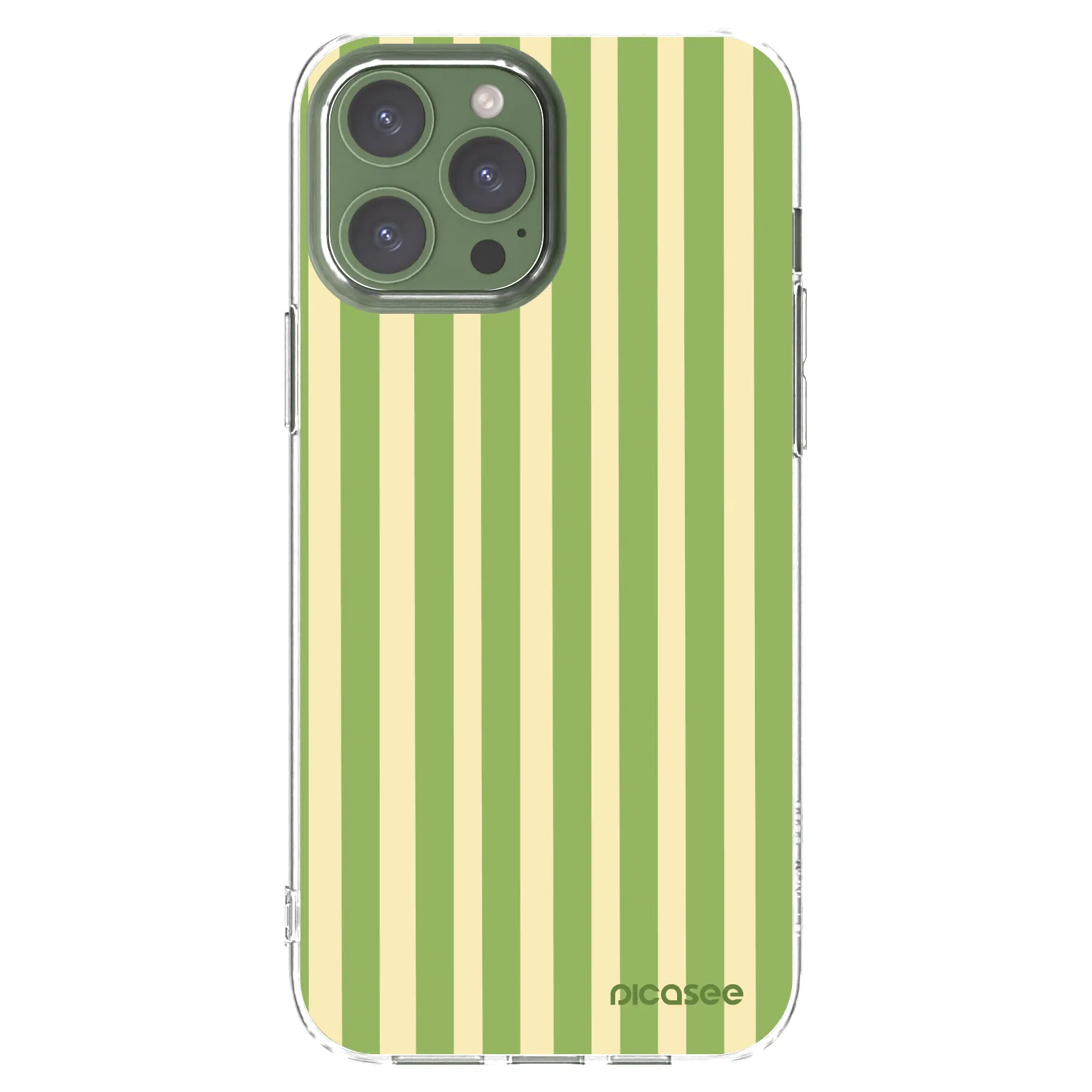 Picasee silikonska prozirna maskica za Apple iPhone 13 Pro Max - Lines Matcha