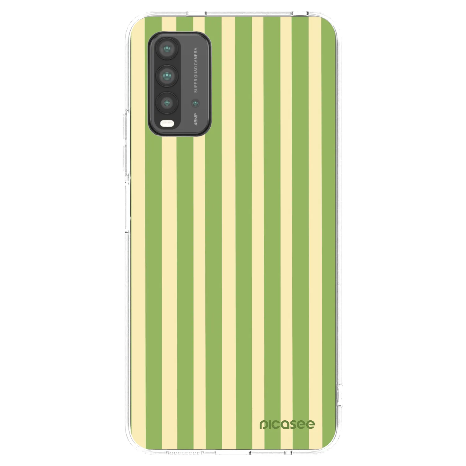 Picasee silikonska prozirna maskica za Xiaomi Redmi 9T - Lines Matcha