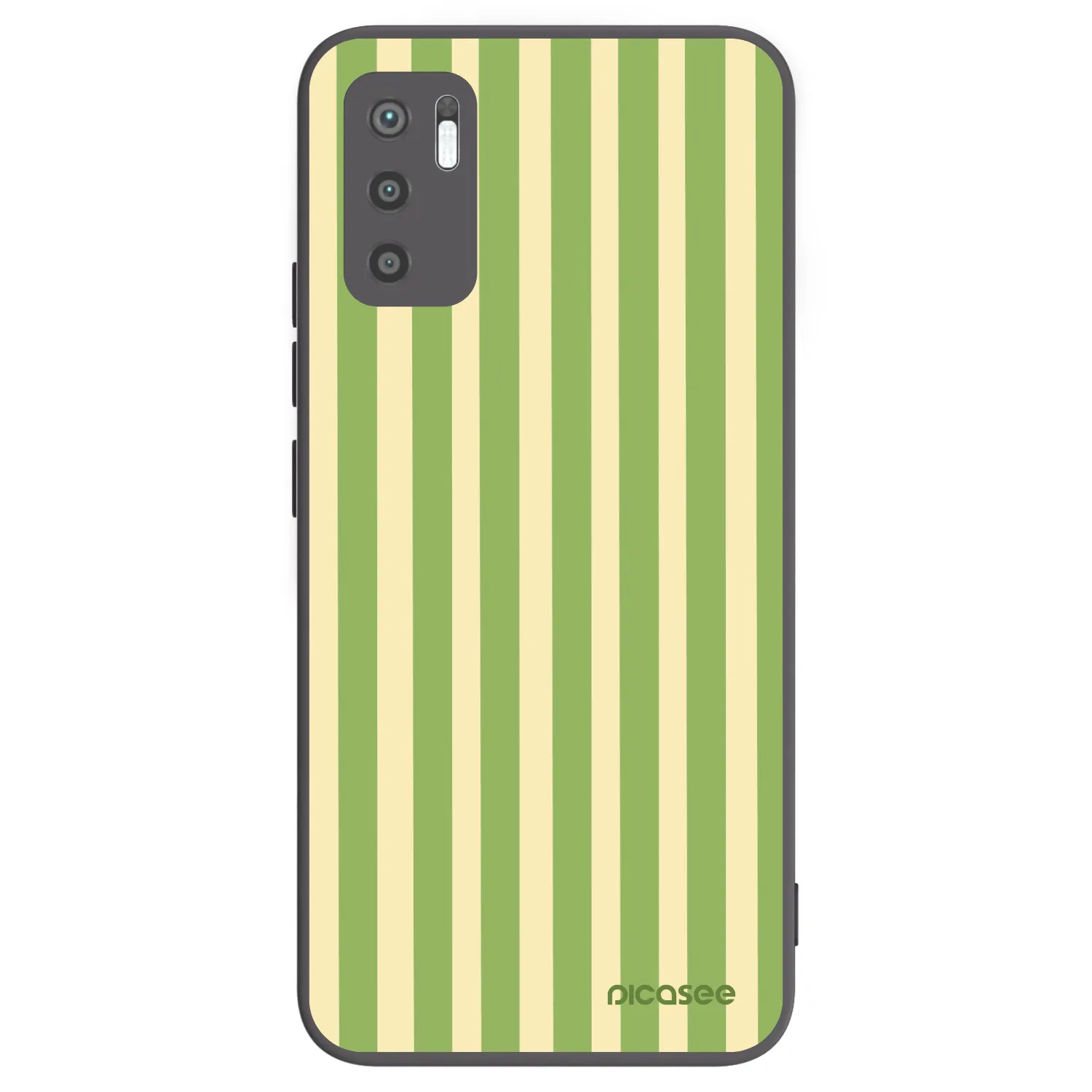 Picasee crna silikonska maskica za Xiaomi Redmi Note 10 5G - Lines Matcha