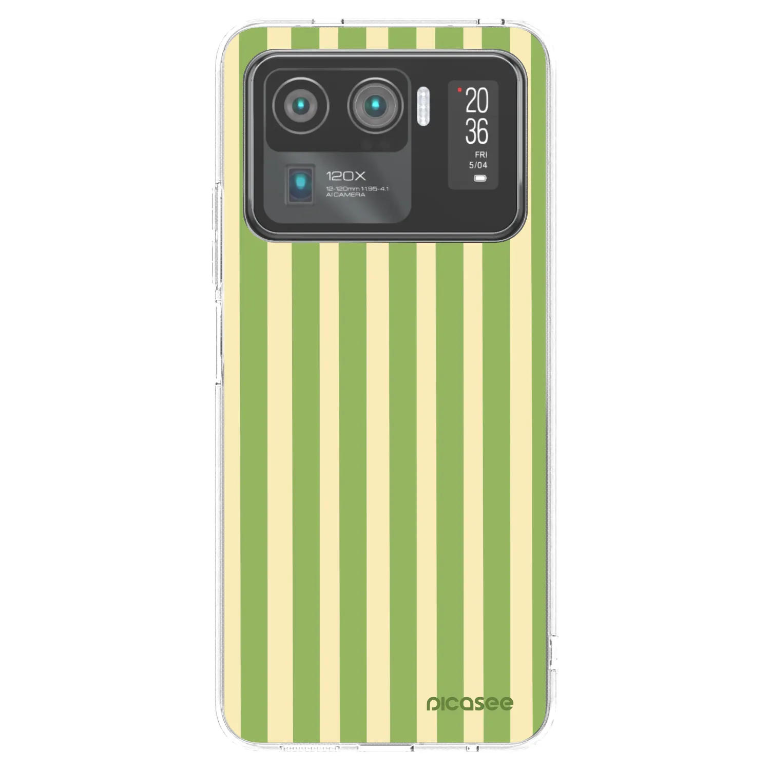 Picasee silikonska prozirna maskica za Xiaomi Mi 11 Ultra - Lines Matcha