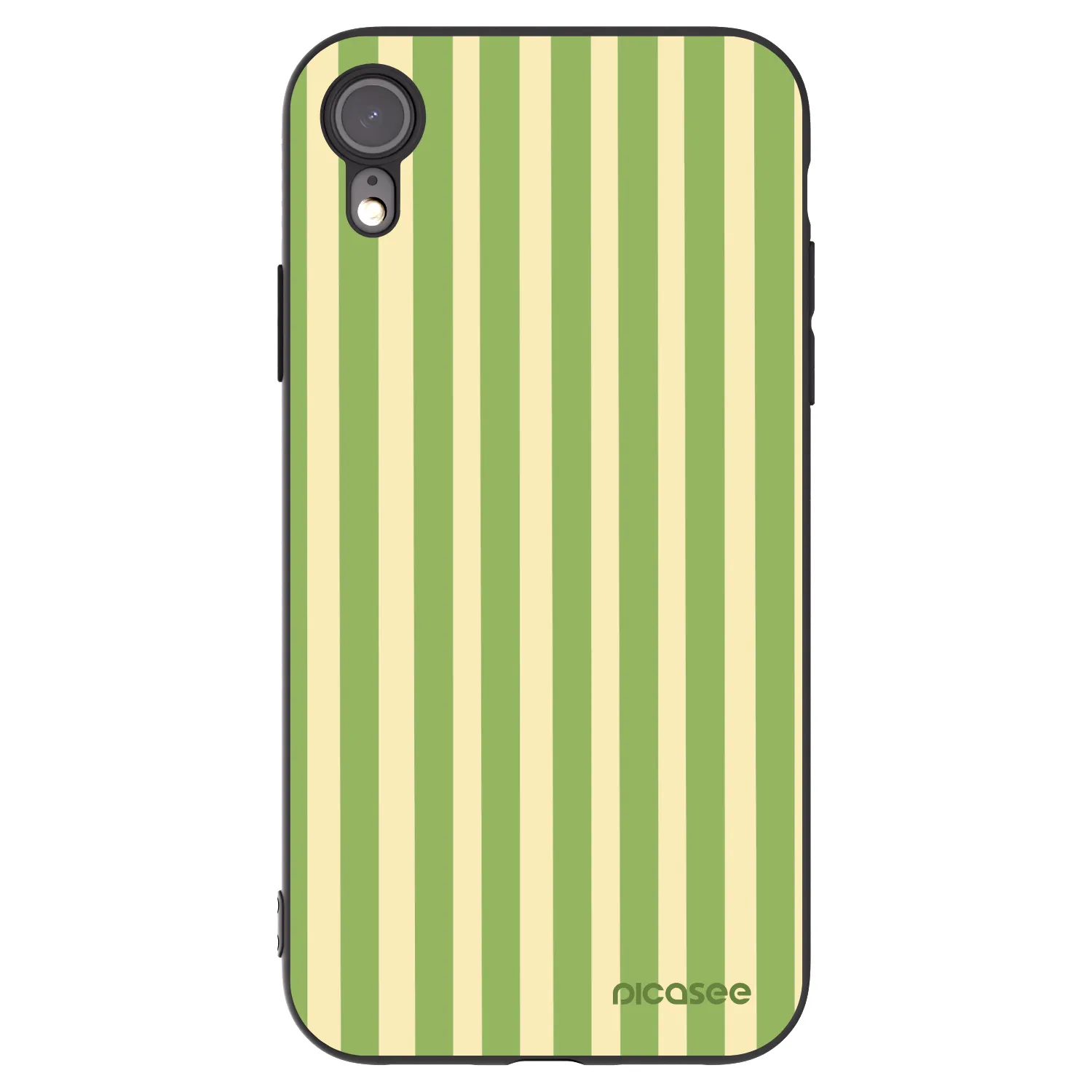 Picasee crna silikonska maskica za Apple iPhone XR - Lines Matcha