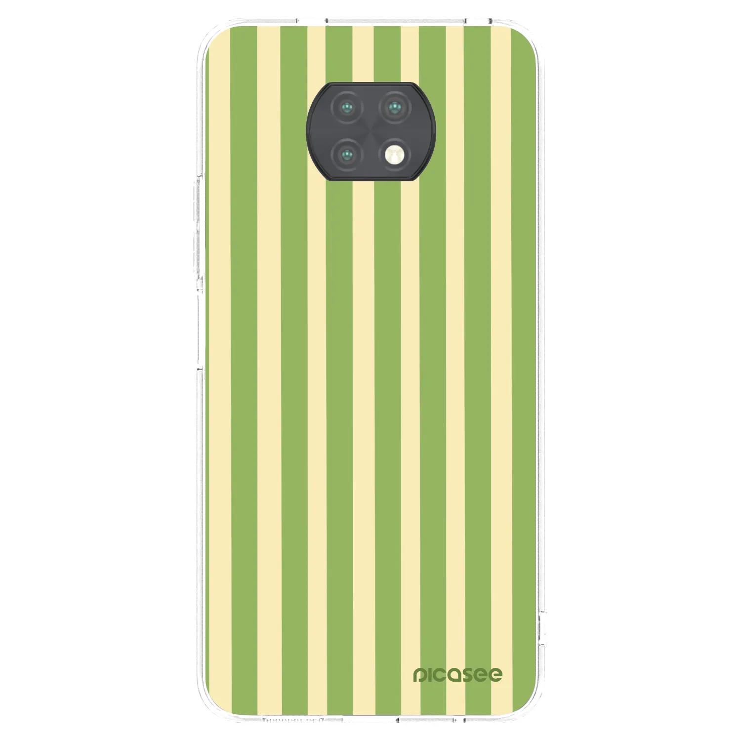 Picasee silikonska prozirna maskica za Xiaomi Redmi Note 9T - Lines Matcha