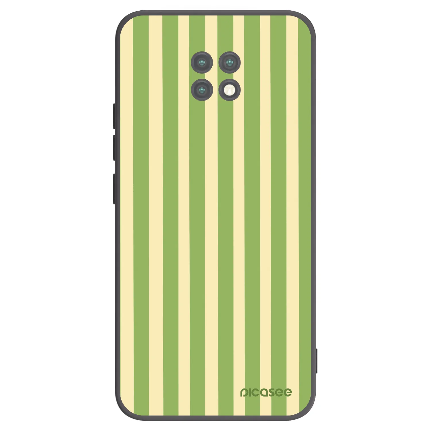 Picasee crna silikonska maskica za Xiaomi Redmi Note 9T - Lines Matcha