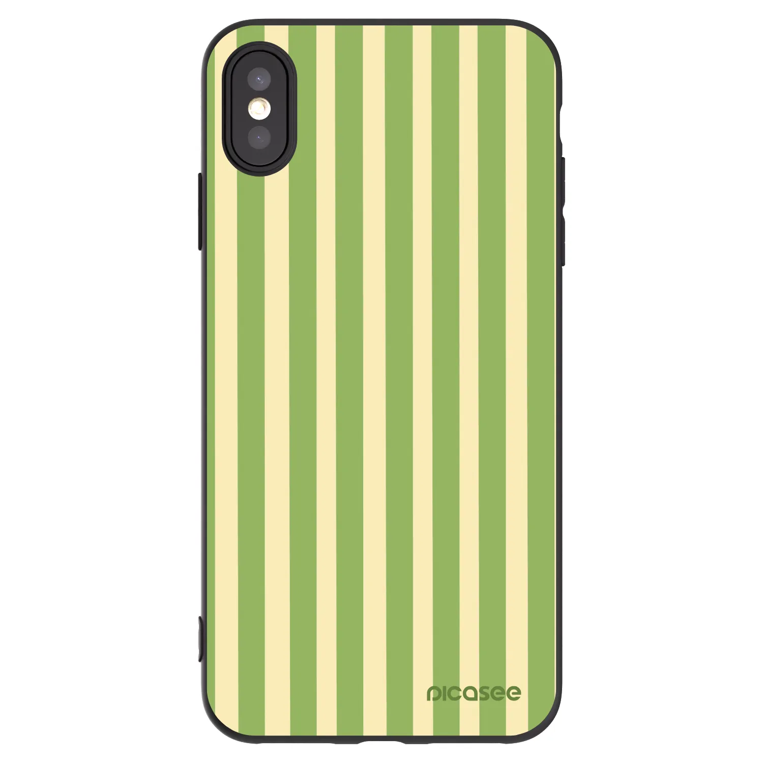Picasee crna silikonska maskica za Apple iPhone XS Max - Lines Matcha