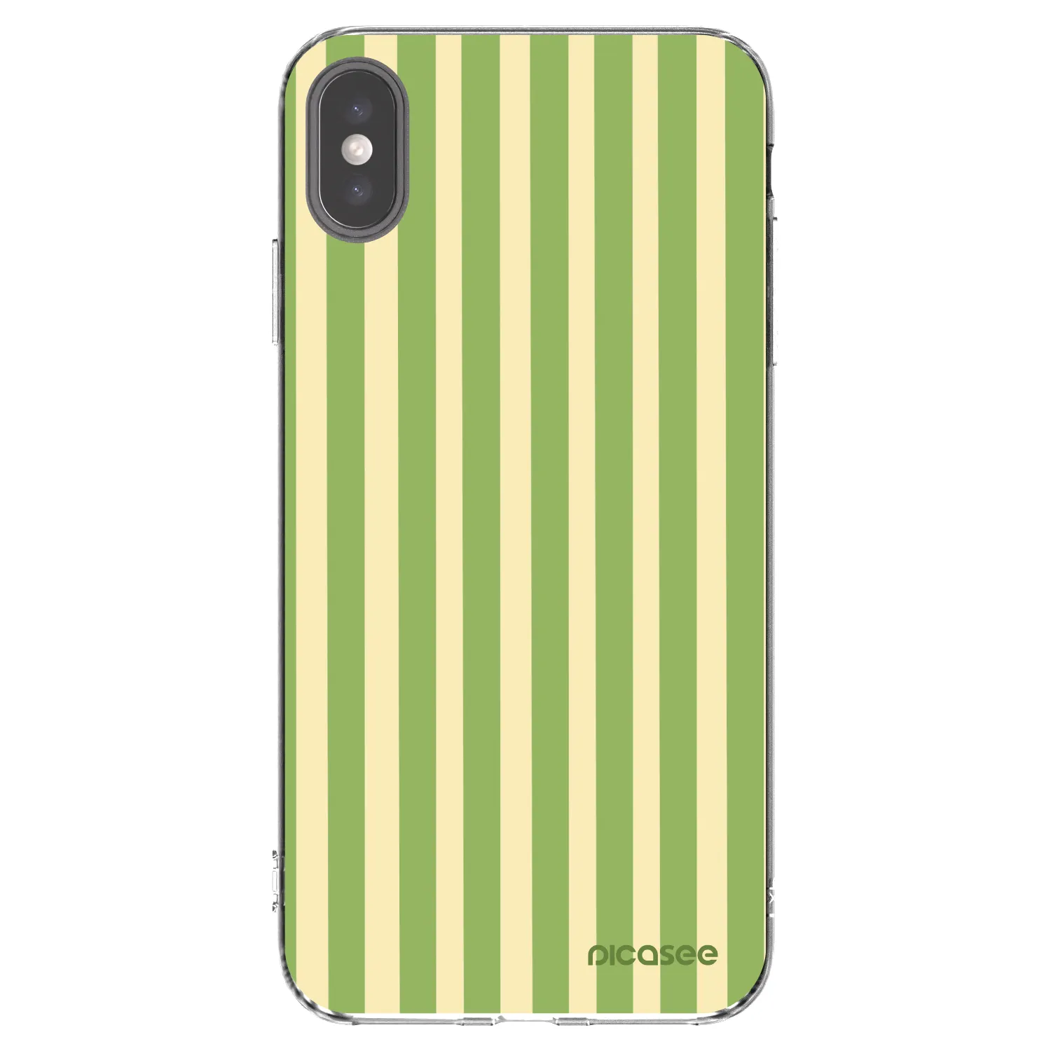 Picasee silikonska prozirna maskica za Apple iPhone XS Max - Lines Matcha