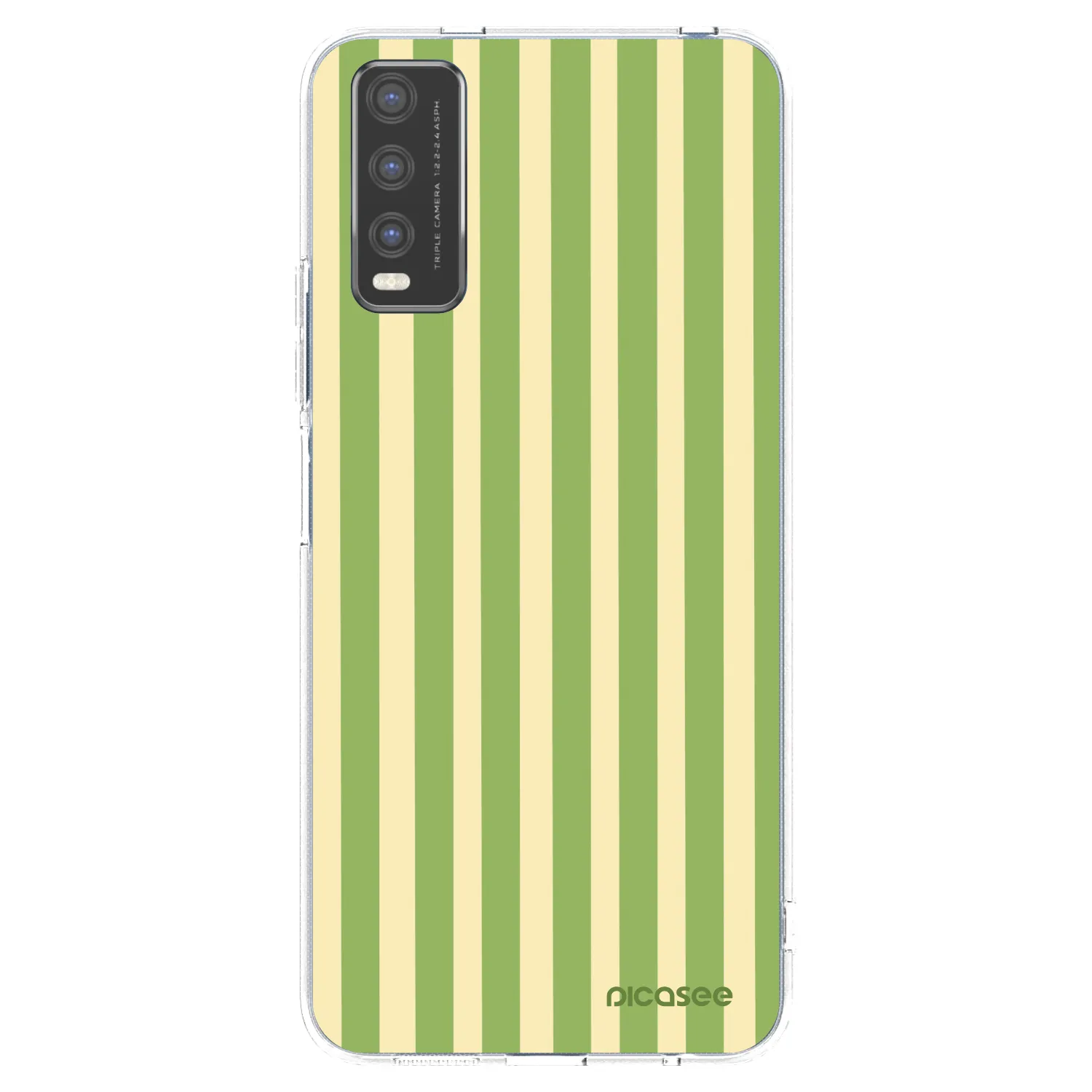 Picasee silikonska prozirna maskica za Vivo Y20s - Lines Matcha