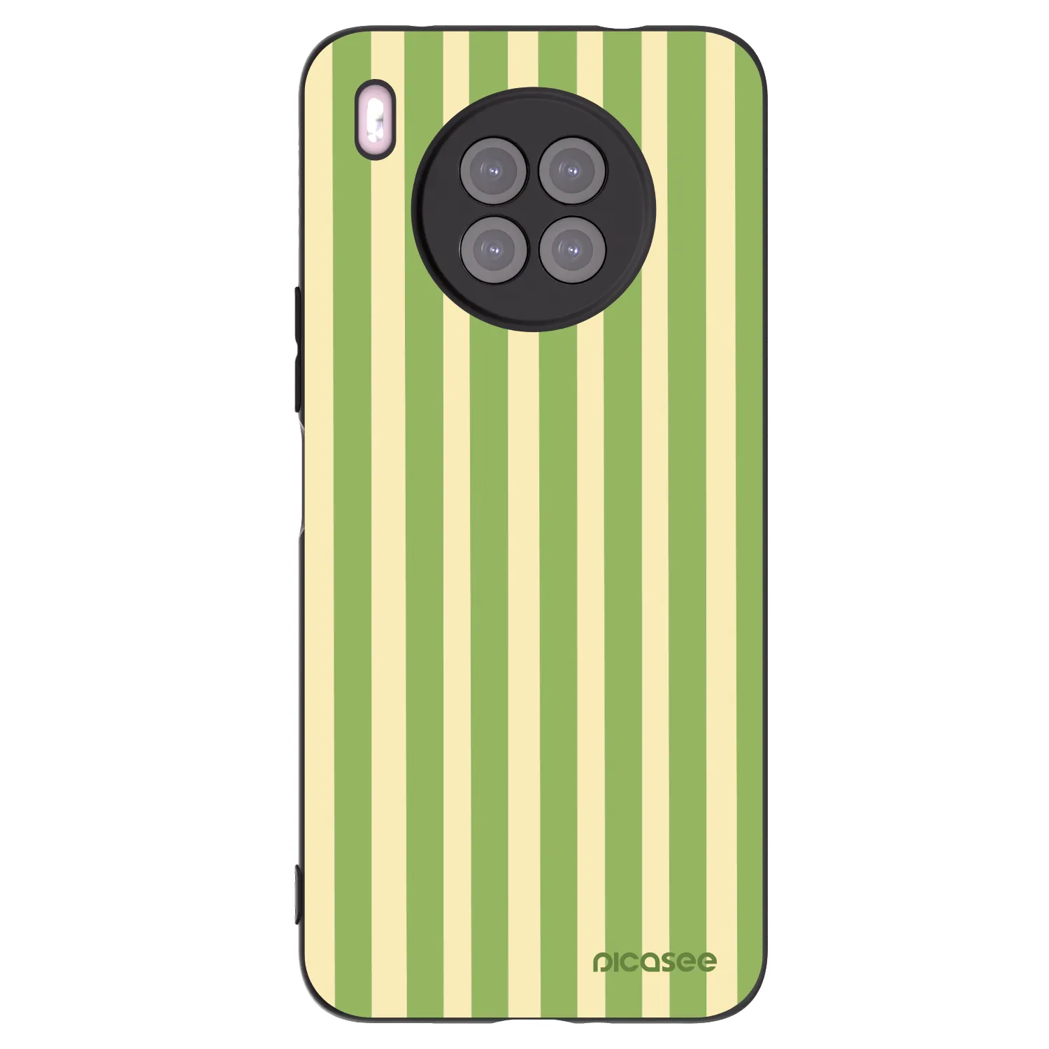 Picasee crna silikonska maskica za Huawei Nova 8i - Lines Matcha