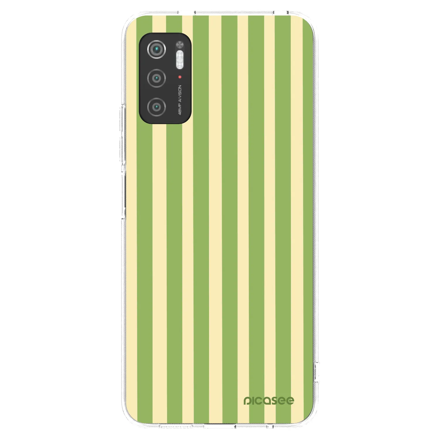 Picasee silikonska prozirna maskica za Xiaomi Poco M3 Pro 5G - Lines Matcha