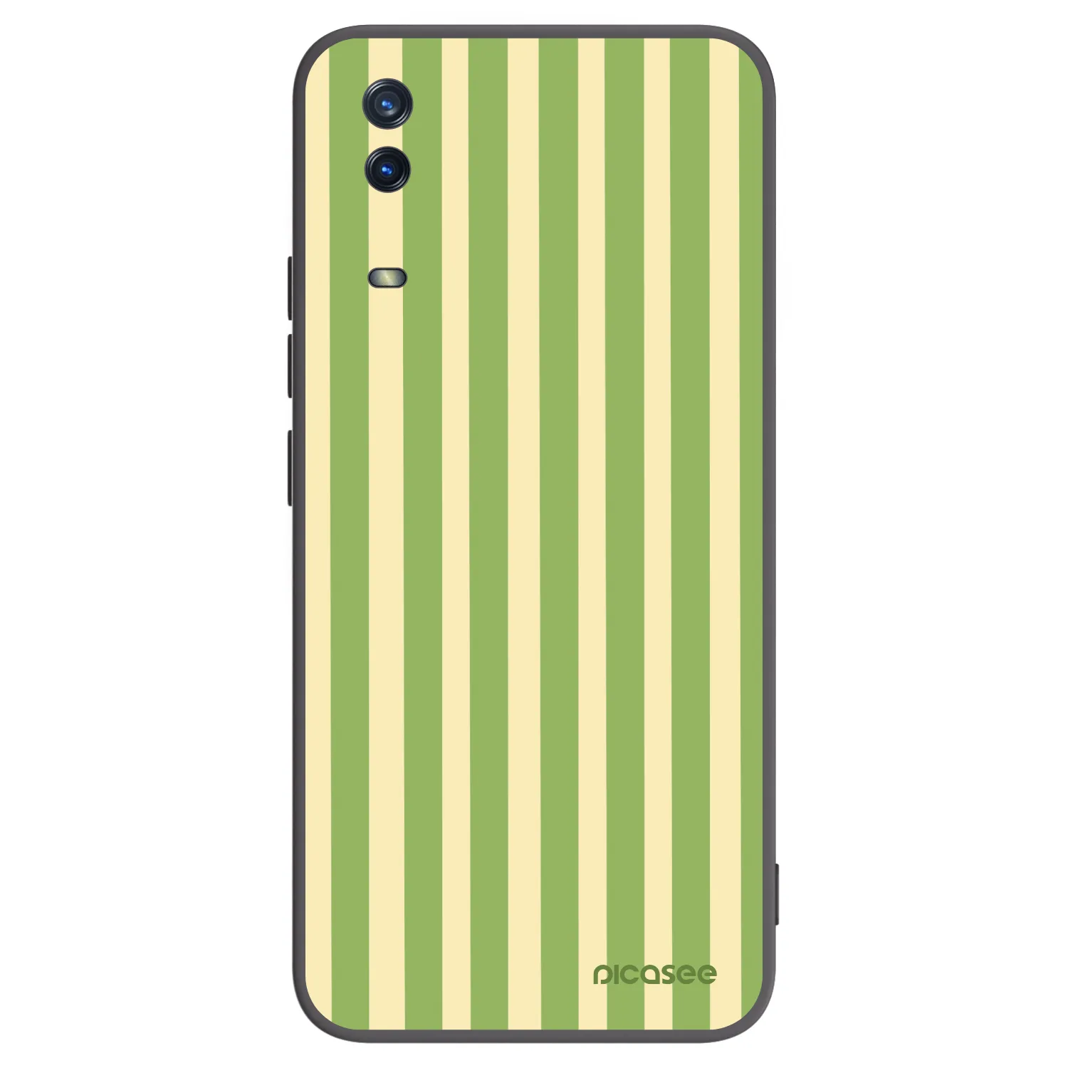 Picasee crna silikonska maskica za Vivo Y11s - Lines Matcha