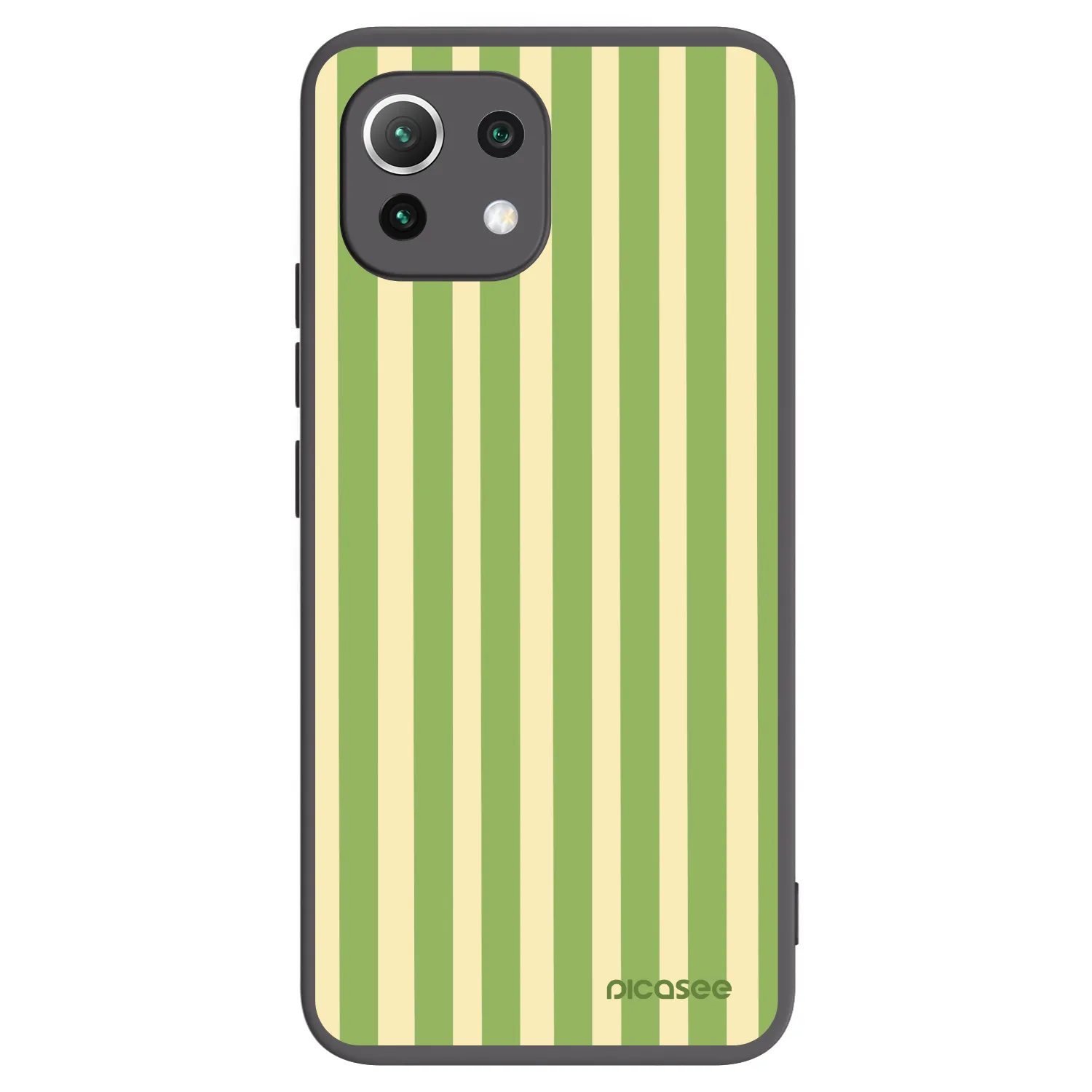 Picasee crna silikonska maskica za Xiaomi 11 Lite 5G NE - Lines Matcha