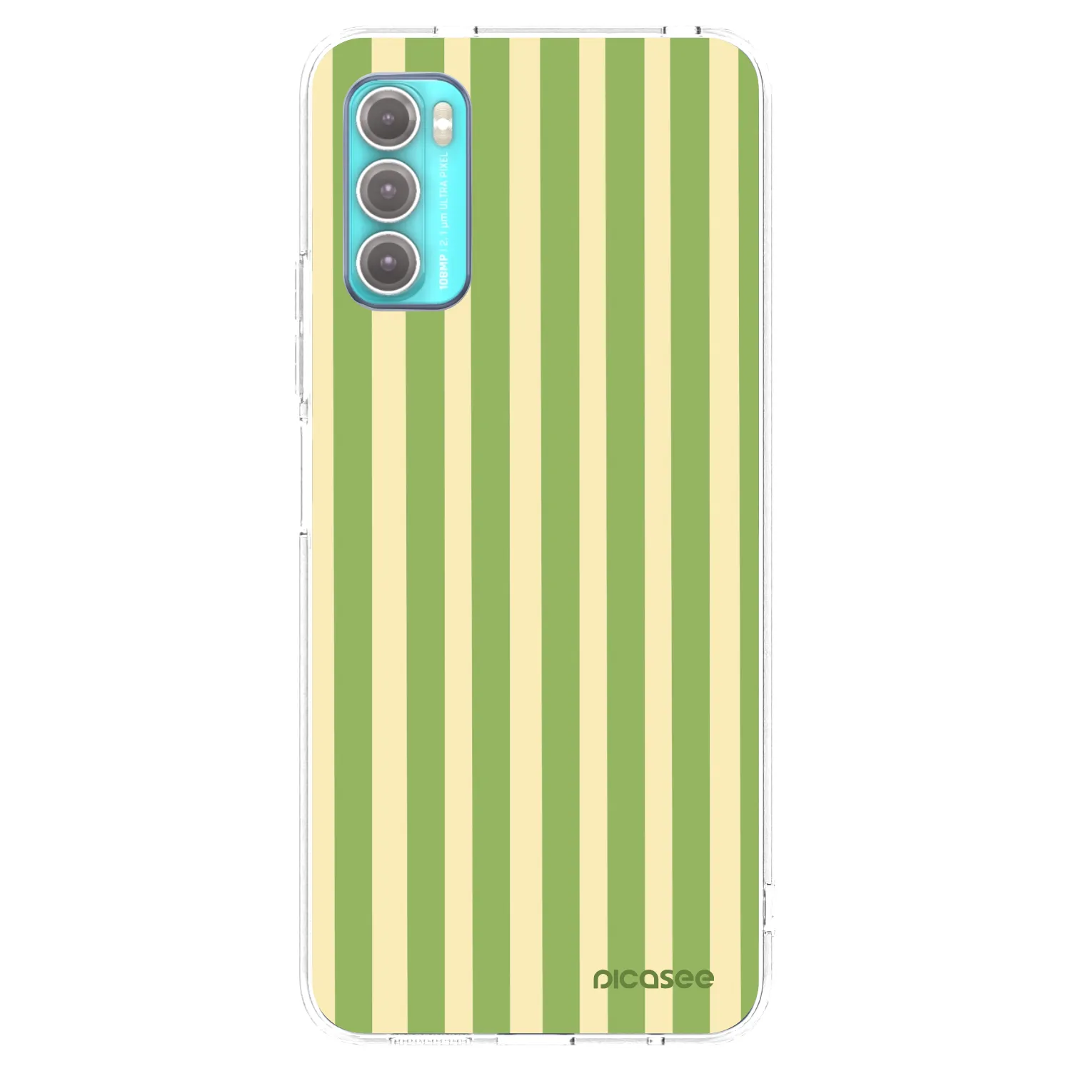 Picasee silikonska prozirna maskica za Motorola Moto G60 - Lines Matcha