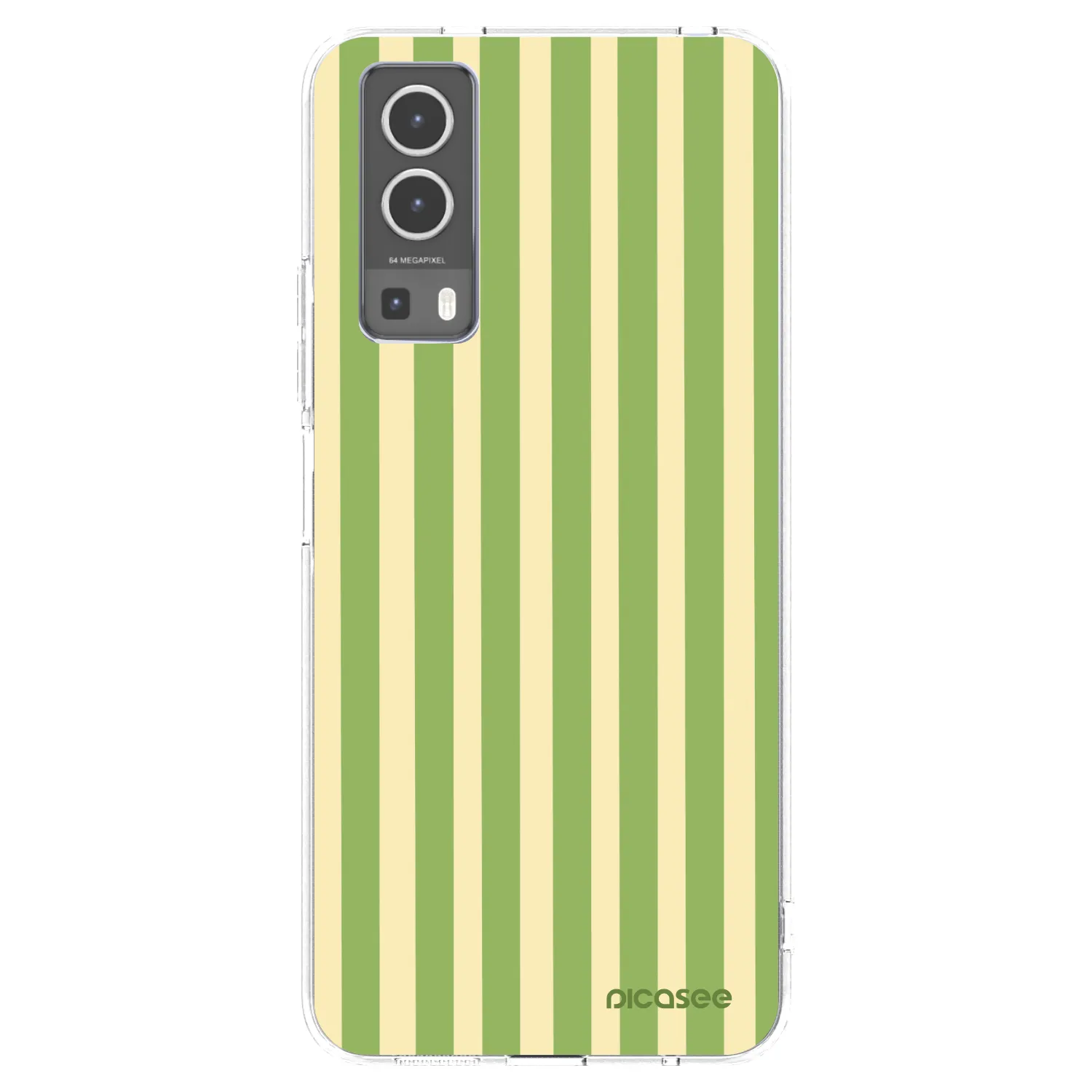 Picasee silikonska prozirna maskica za Vivo Y72 5G - Lines Matcha
