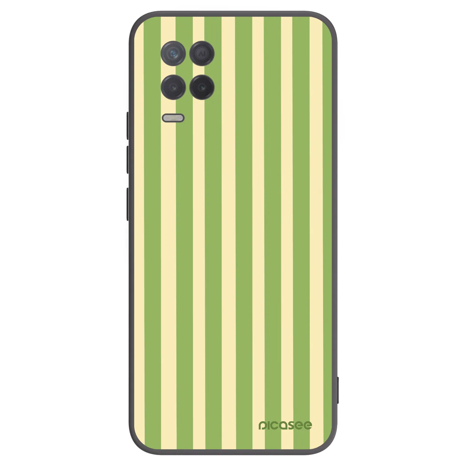 Picasee crna silikonska maskica za Realme 8 5G - Lines Matcha