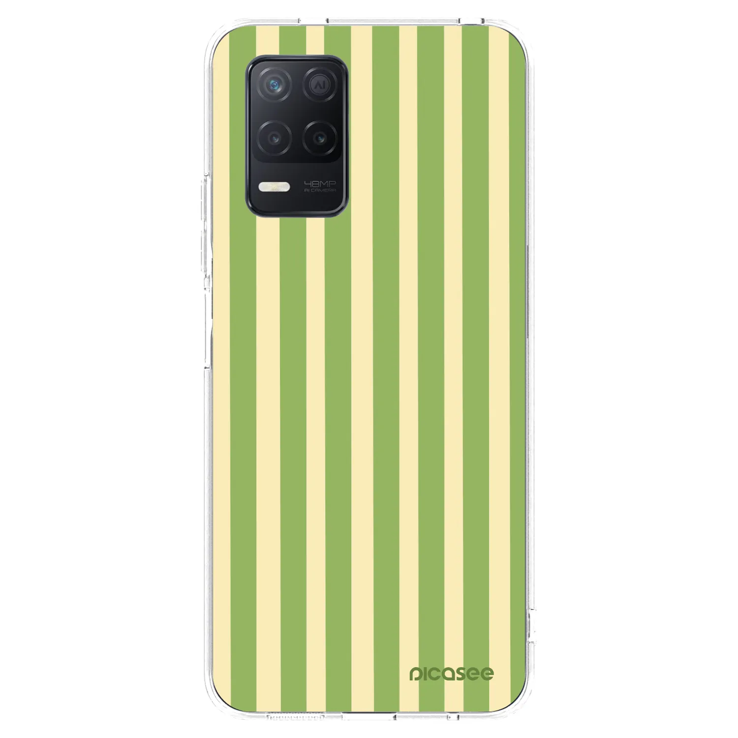 Picasee silikonska prozirna maskica za Realme 8 5G - Lines Matcha