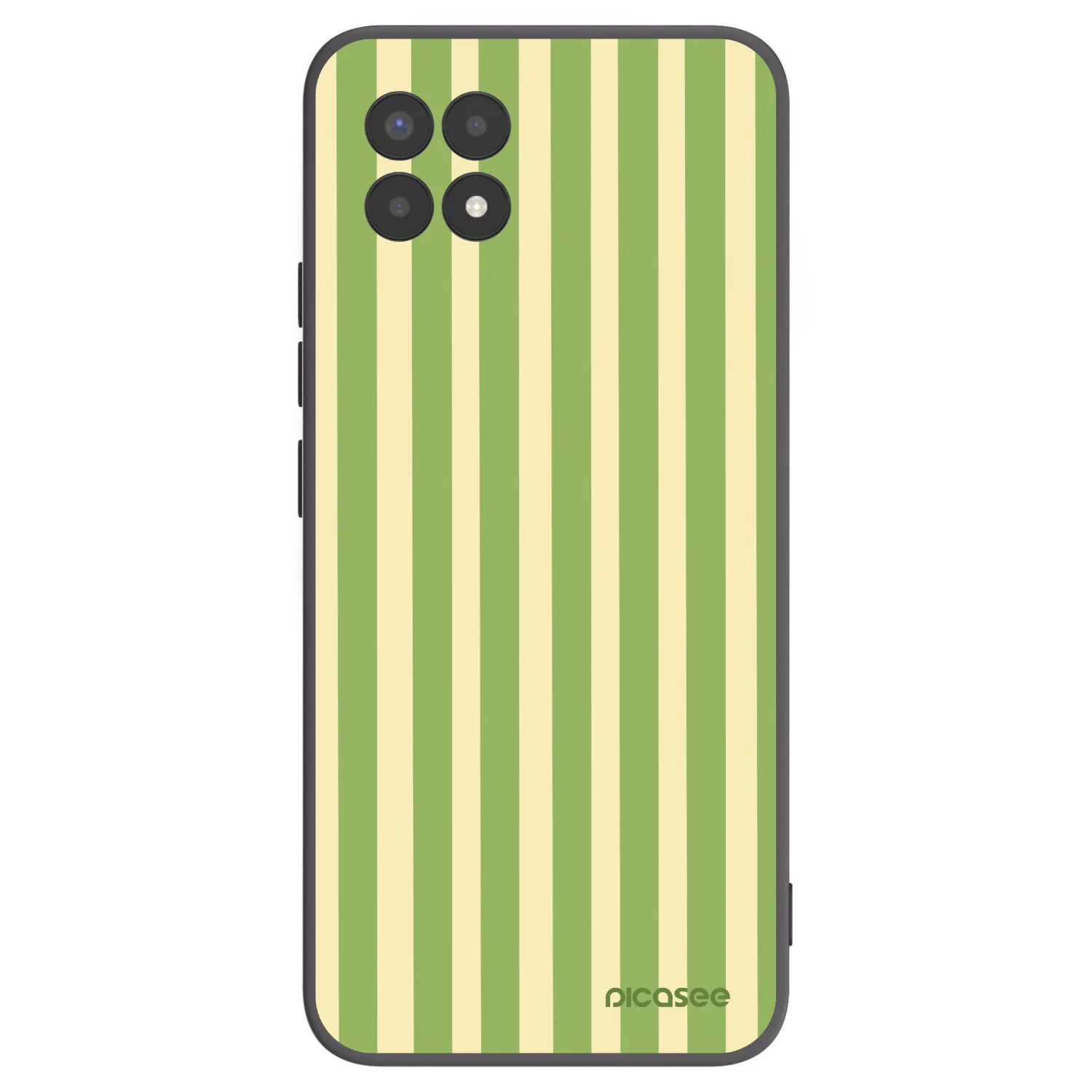 Picasee crna silikonska maskica za Realme 8i - Lines Matcha