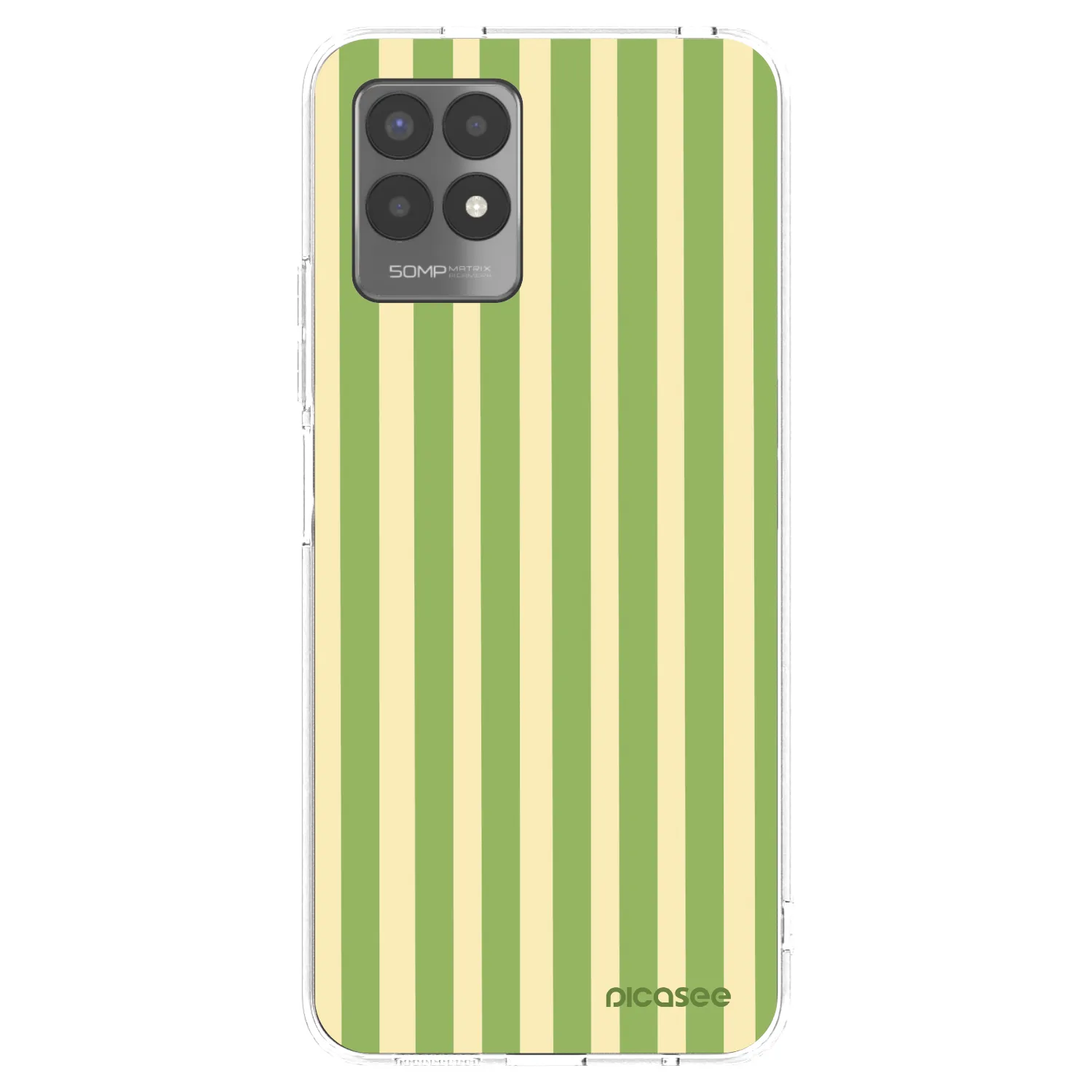 Picasee silikonska prozirna maskica za Realme 8i - Lines Matcha
