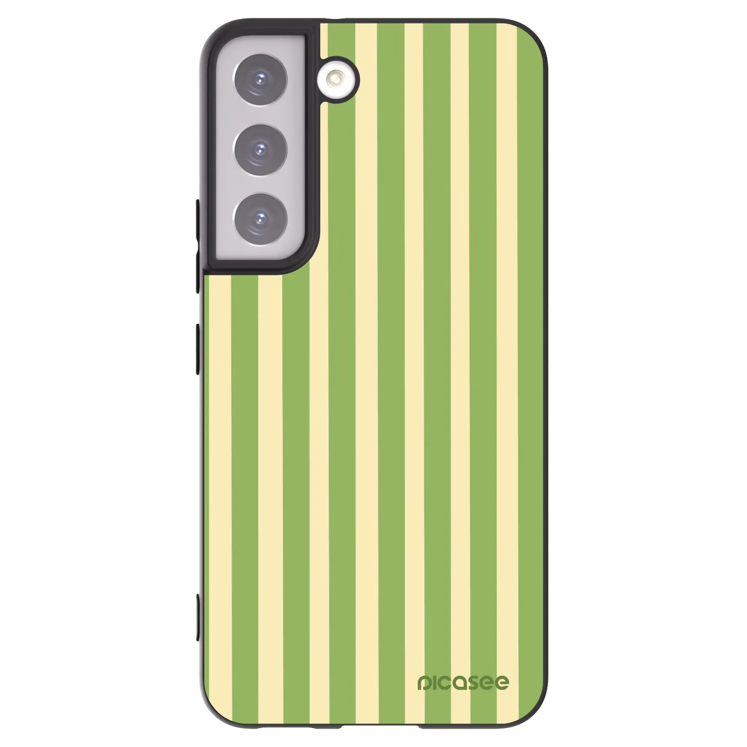 Picasee crna silikonska maskica za Samsung Galaxy S22 5G - Lines Matcha
