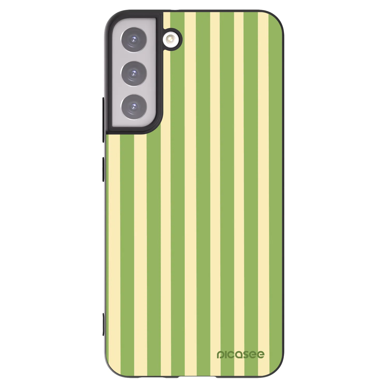 Picasee crna silikonska maskica za Samsung Galaxy S22+ 5G - Lines Matcha
