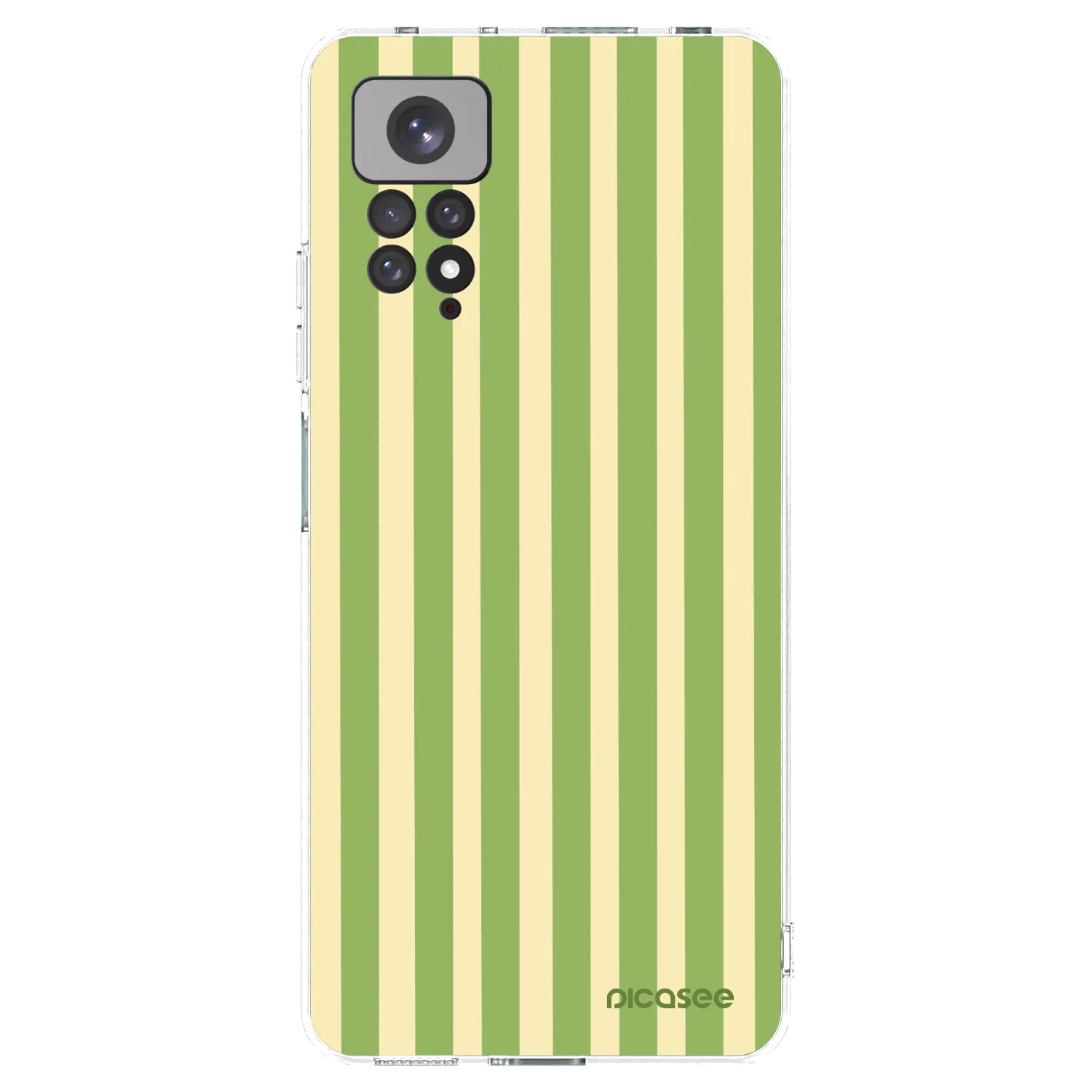 Picasee silikonska prozirna maskica za Xiaomi Redmi Note 11S 4G - Lines Matcha