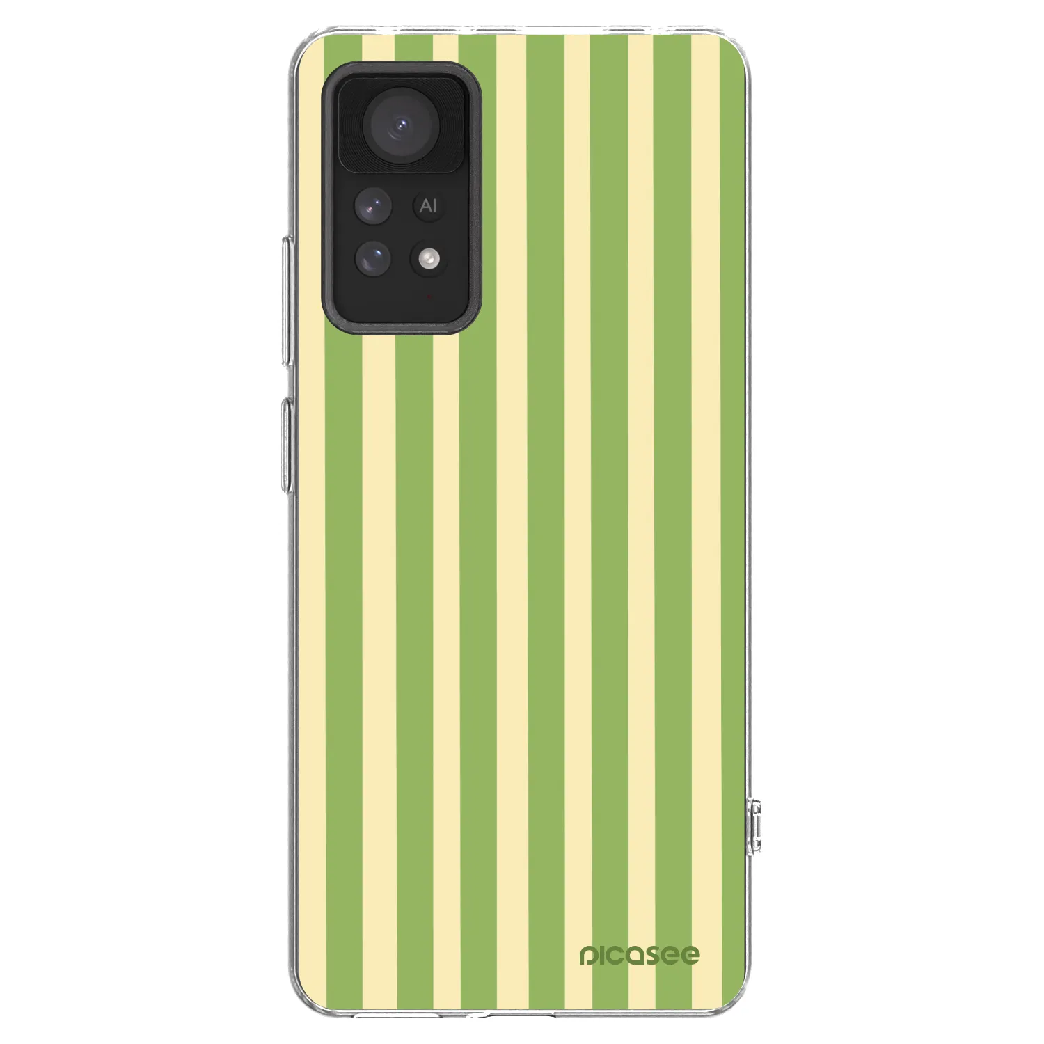 Picasee silikonska prozirna maskica za Xiaomi Redmi Note 11 Pro 5G - Lines Matcha