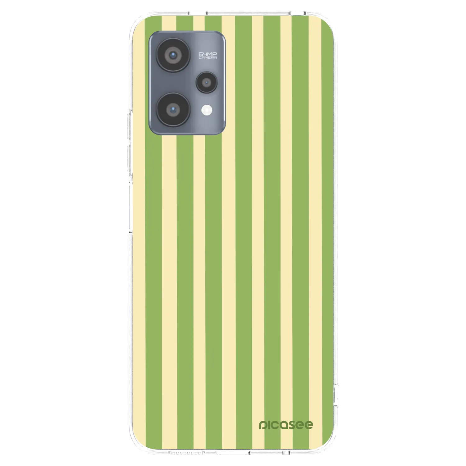 Picasee silikonska prozirna maskica za Realme 9 Pro 5G - Lines Matcha