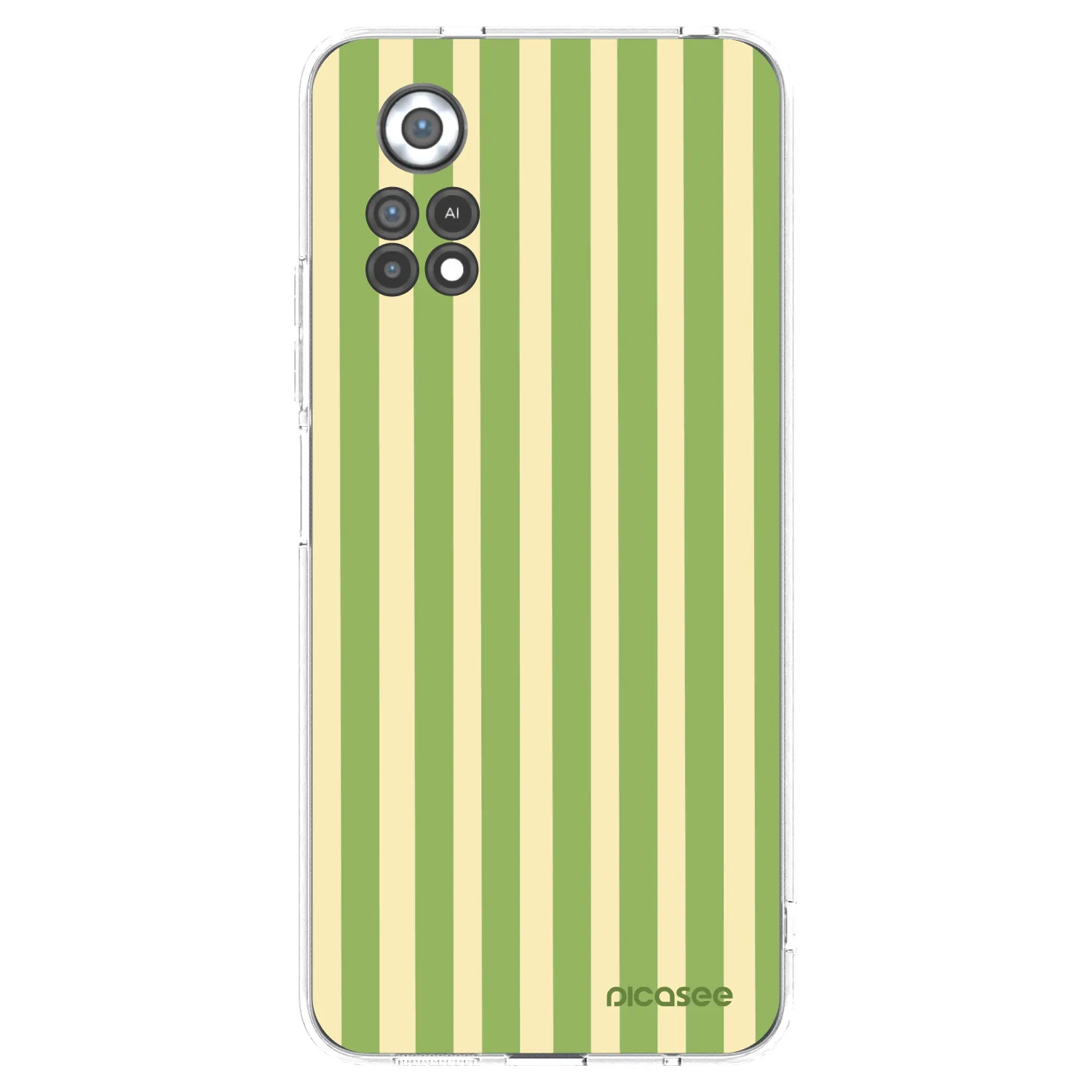 Picasee silikonska prozirna maskica za Xiaomi Poco X4 Pro 5G - Lines Matcha