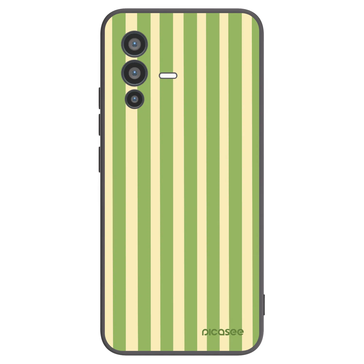 Picasee crna silikonska maskica za Vivo V23 5G - Lines Matcha