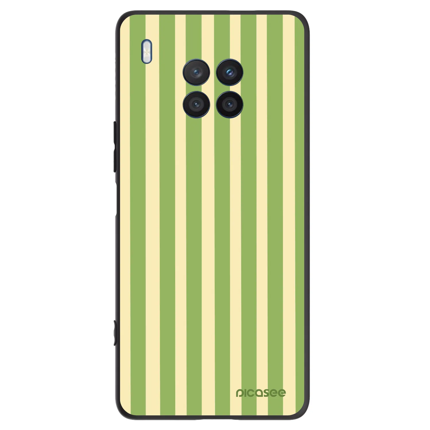 Picasee crna silikonska maskica za Honor 50 Lite - Lines Matcha