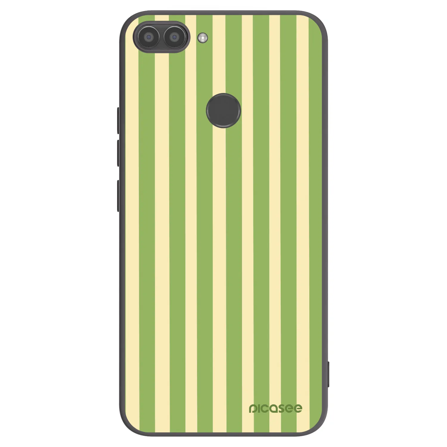 Picasee crna silikonska maskica za Huawei P Smart - Lines Matcha