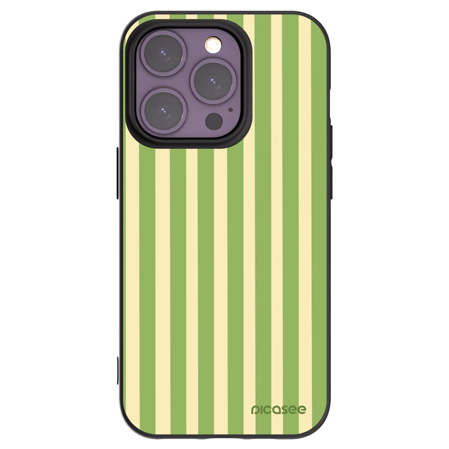 Picasee crna silikonska maskica za Apple iPhone 14 Pro - Lines Matcha