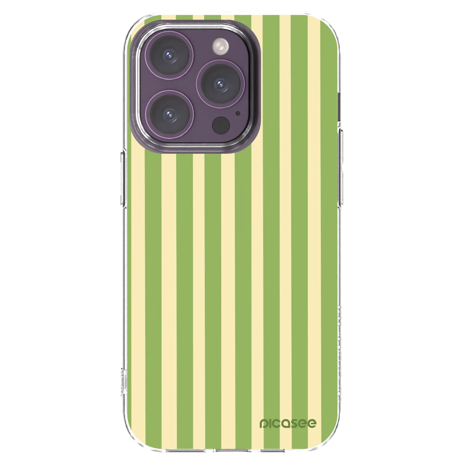 Picasee silikonska prozirna maskica za Apple iPhone 14 Pro - Lines Matcha