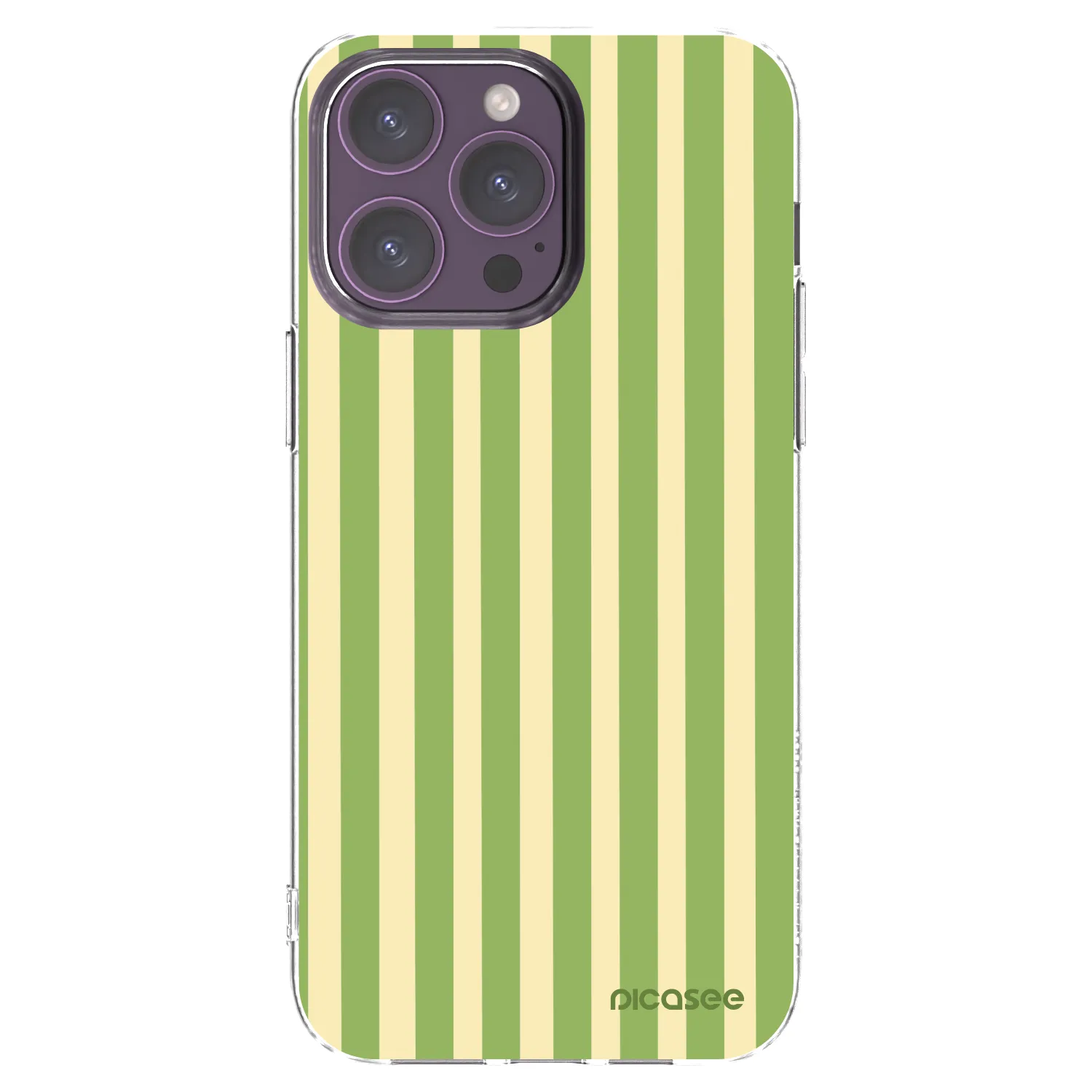 Picasee silikonska prozirna maskica za Apple iPhone 14 Pro Max - Lines Matcha