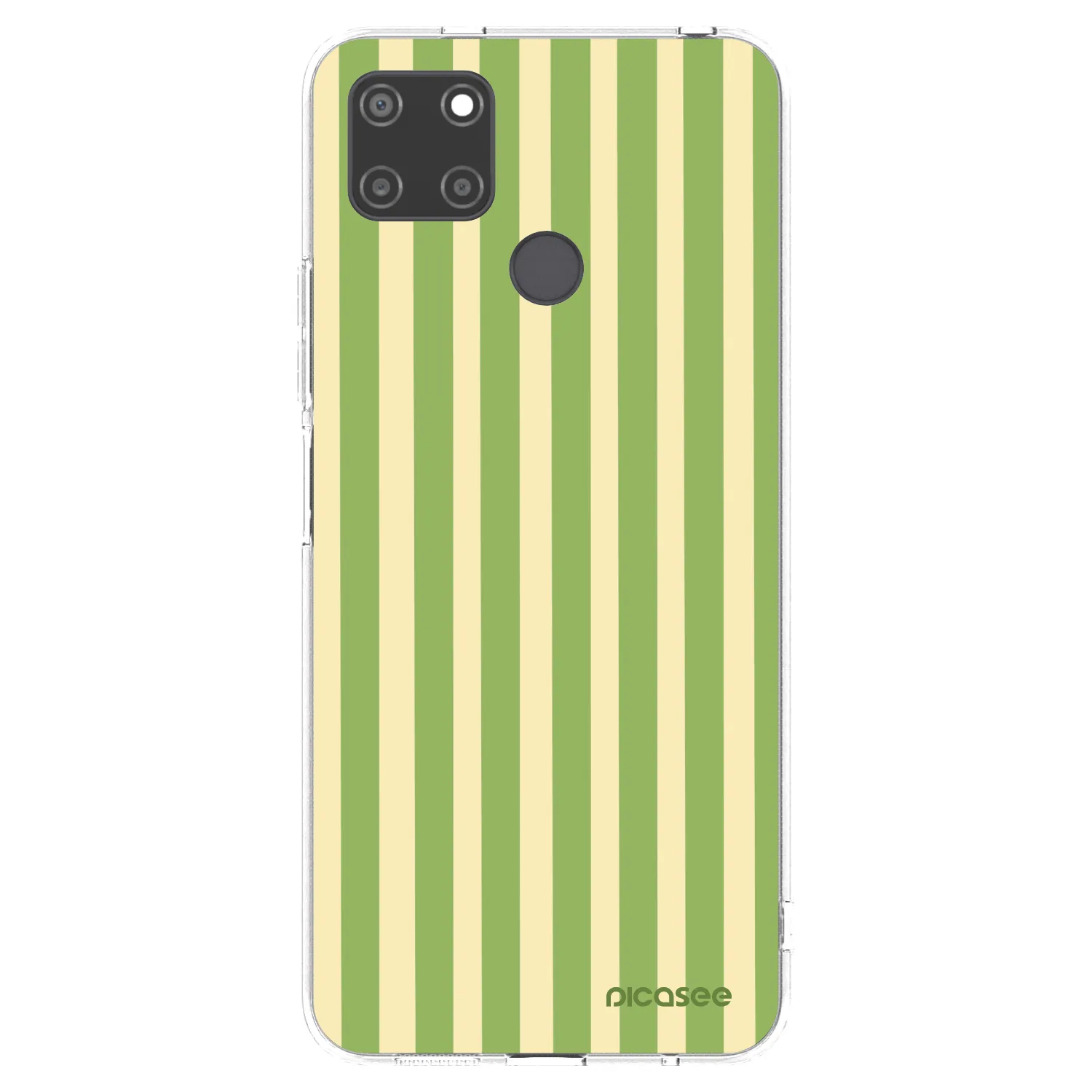 Picasee silikonska prozirna maskica za Realme C21Y - Lines Matcha