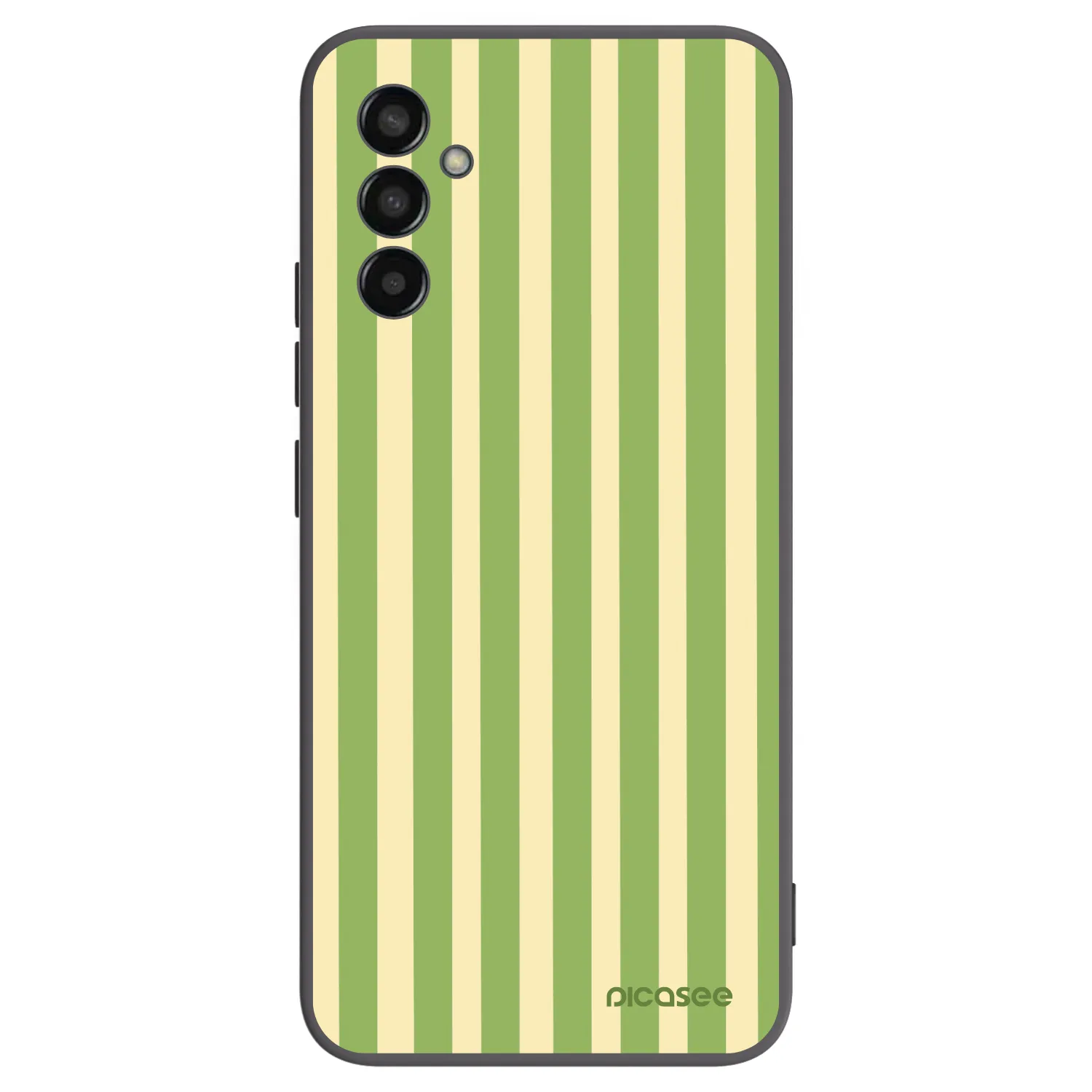 Picasee crna silikonska maskica za Samsung Galaxy M13 M135F - Lines Matcha