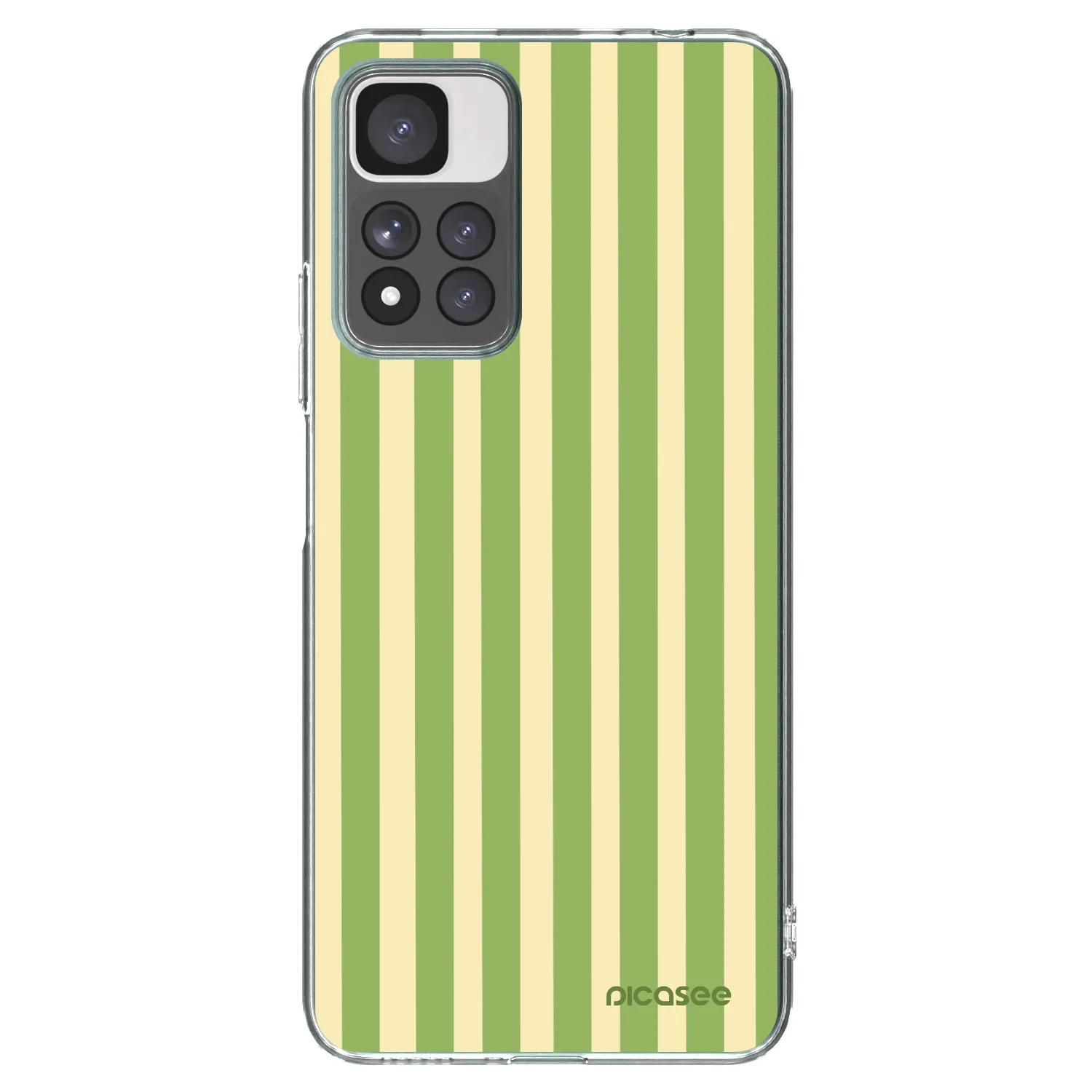 Picasee silikonska prozirna maskica za Xiaomi Redmi Note 11 Pro+ 5G - Lines Matcha