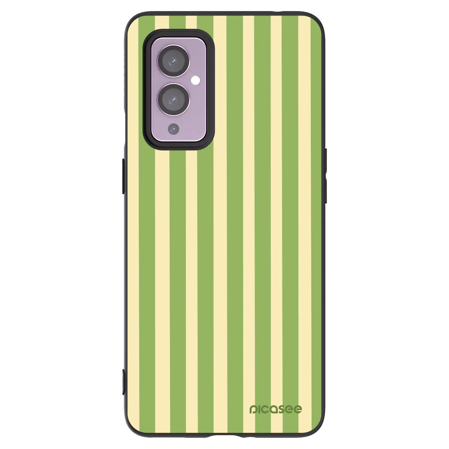 Picasee crna silikonska maskica za OnePlus 9 - Lines Matcha