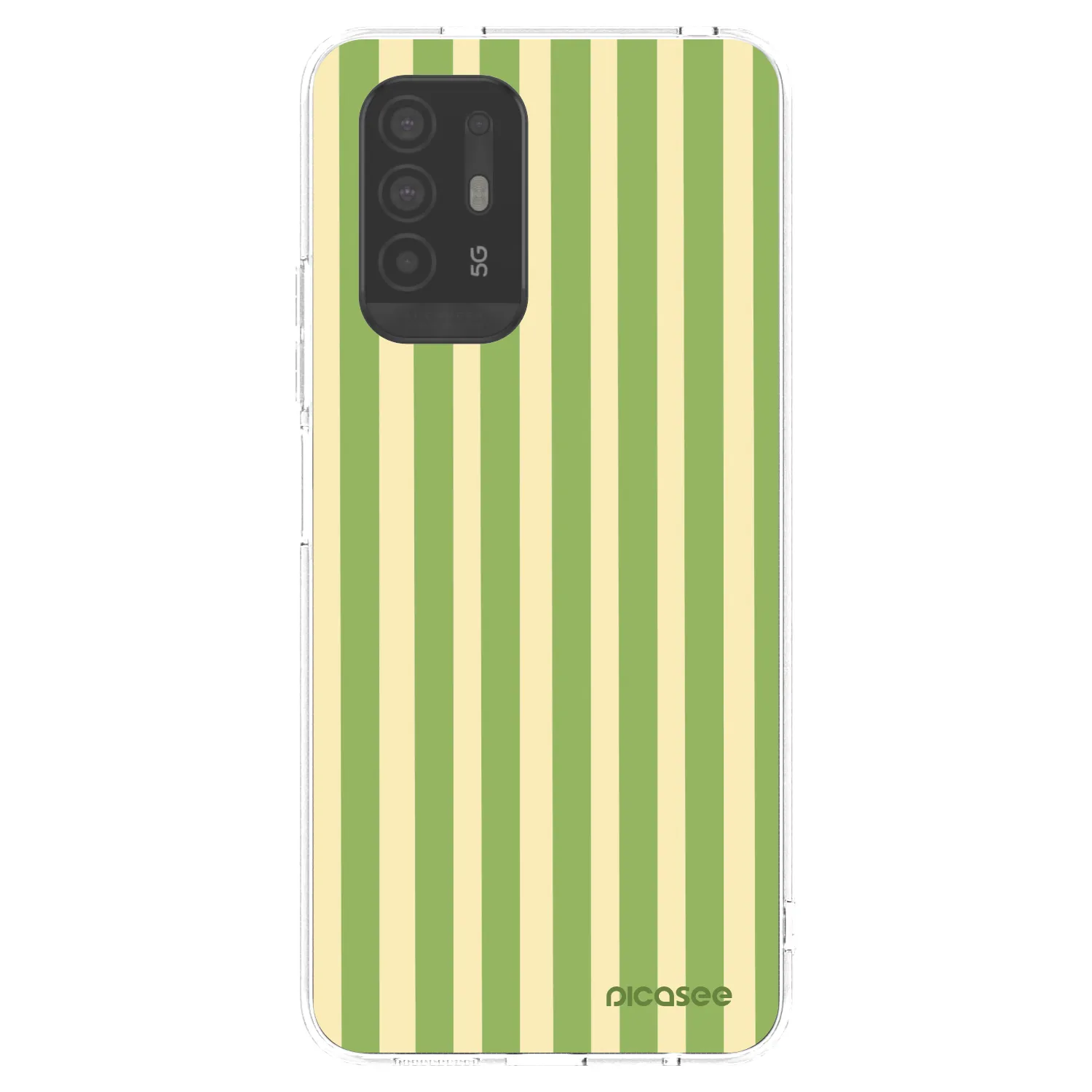 Picasee silikonska prozirna maskica za OPPO A94 5G - Lines Matcha