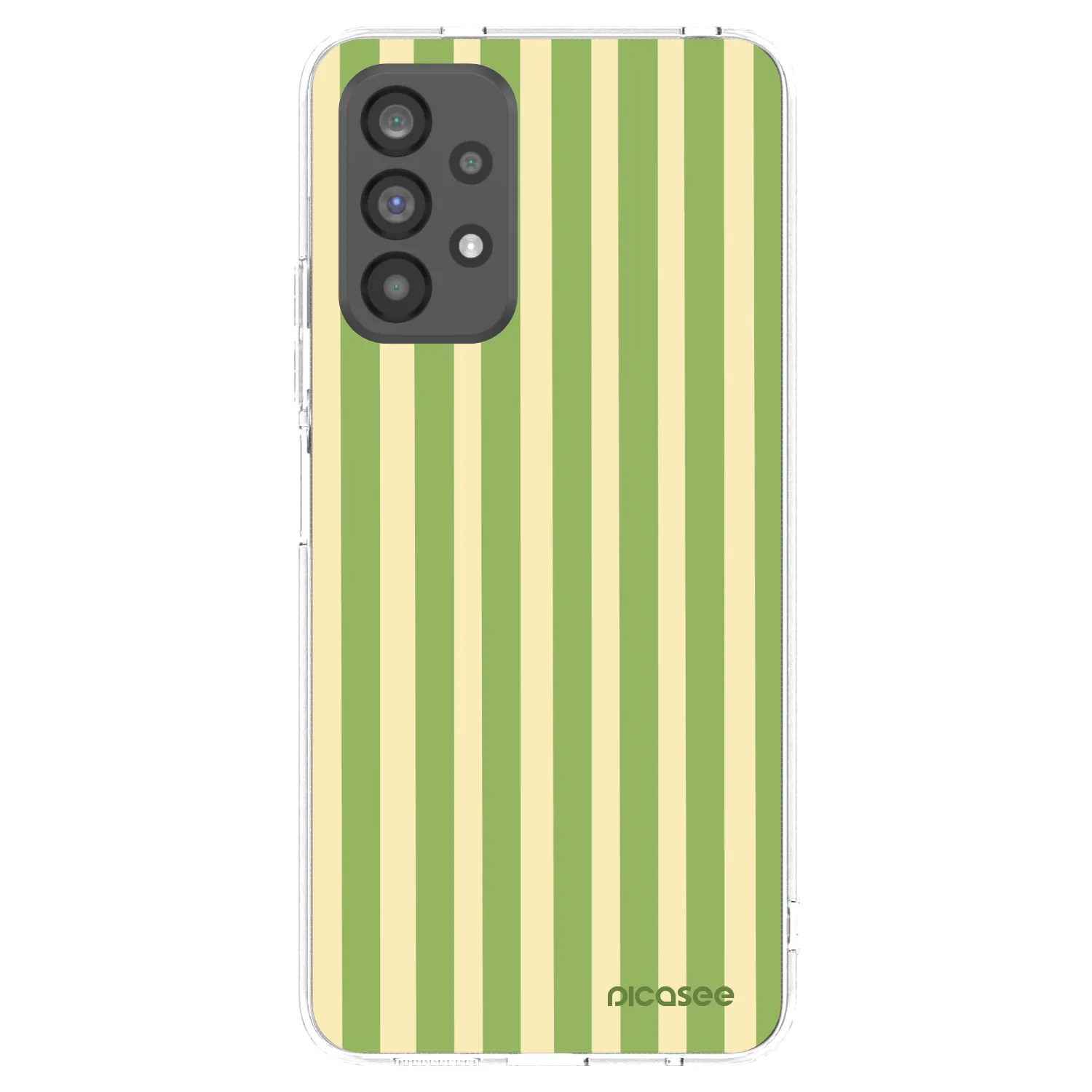 Picasee silikonska prozirna maskica za Samsung Galaxy A73 5G - Lines Matcha