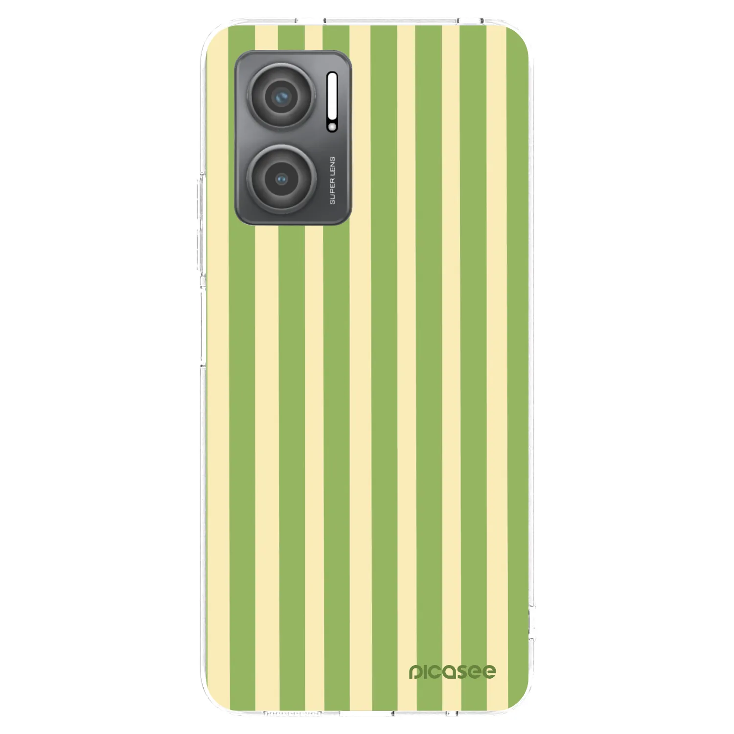 Picasee silikonska prozirna maskica za Xiaomi Redmi 10 5G - Lines Matcha